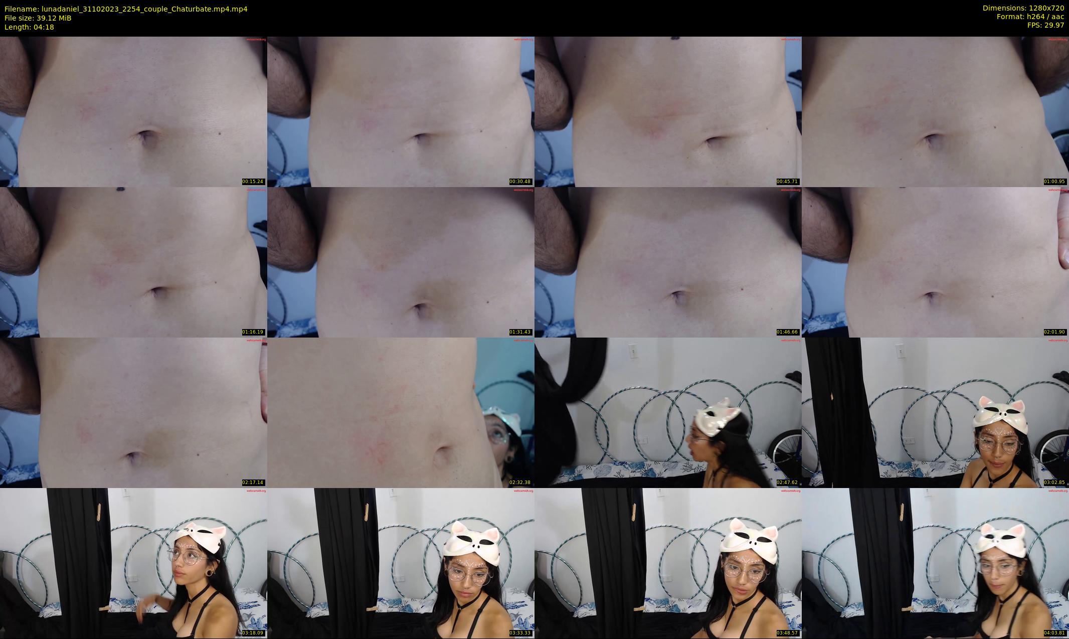 lunadaniel — 5 minute Chaturbate couple cam show recording, 720p, Oct 31, 2023