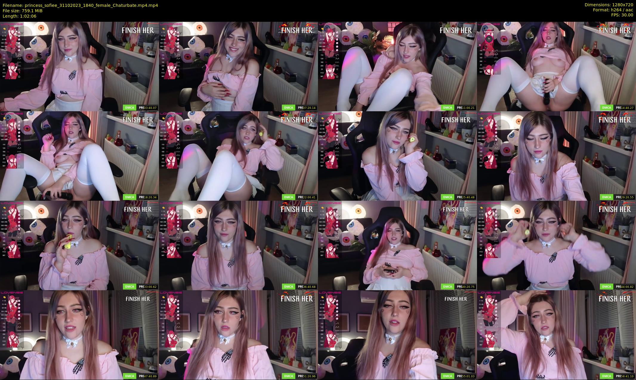 princess_sofiee — 63 minute Chaturbate female cam show recording, 720p, Oct 31, 2023
