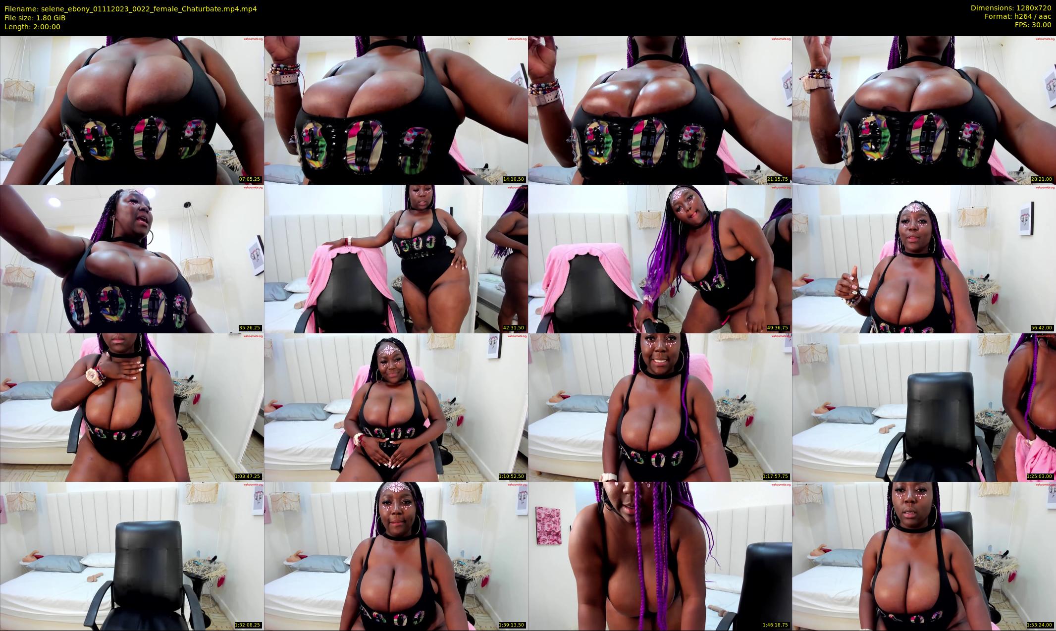 selene_ebony — 120 minute Chaturbate female cam show recording, 720p, Nov 1, 2023