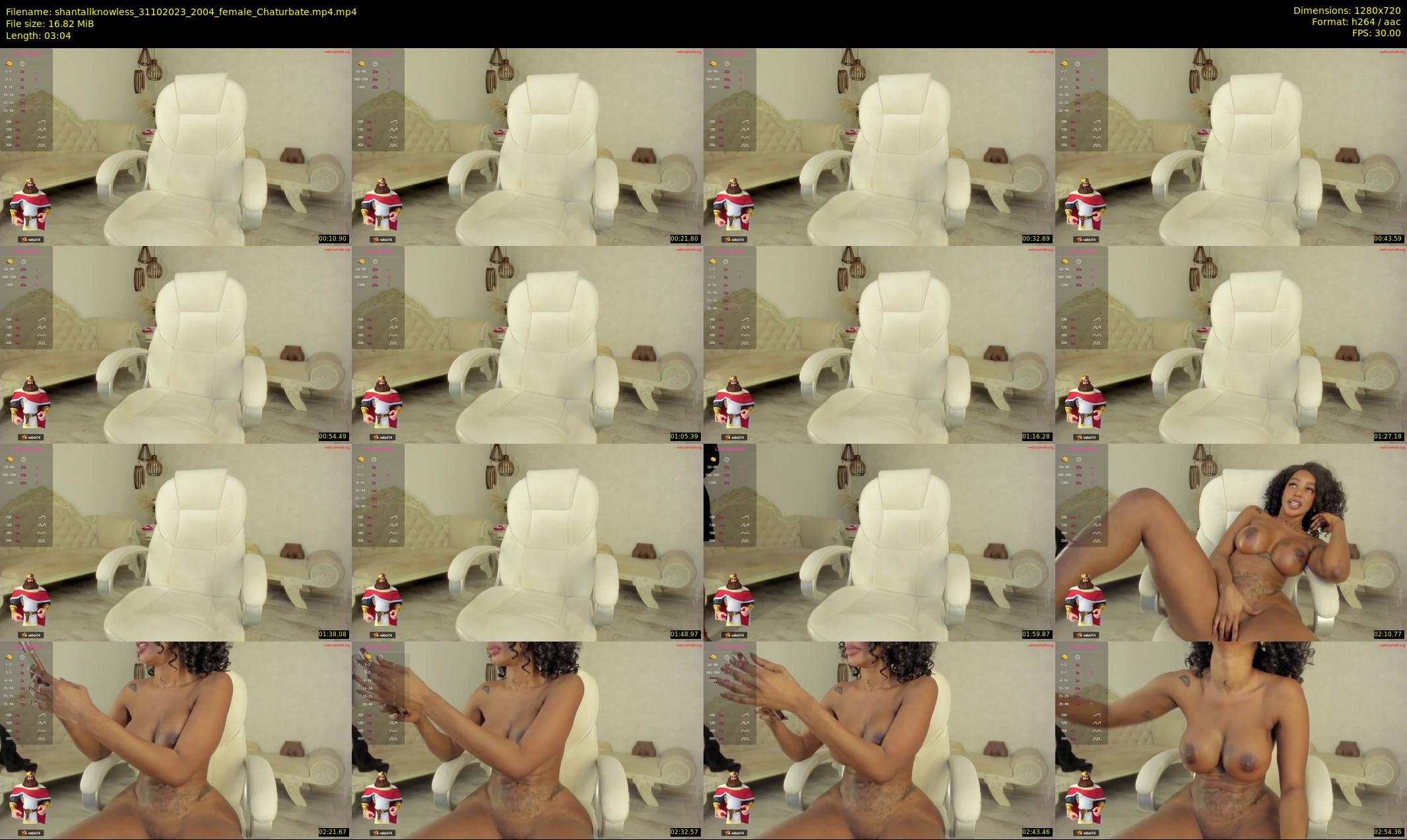 shantallknowless — 4 minute Chaturbate female cam show recording, 720p, Oct 31, 2023