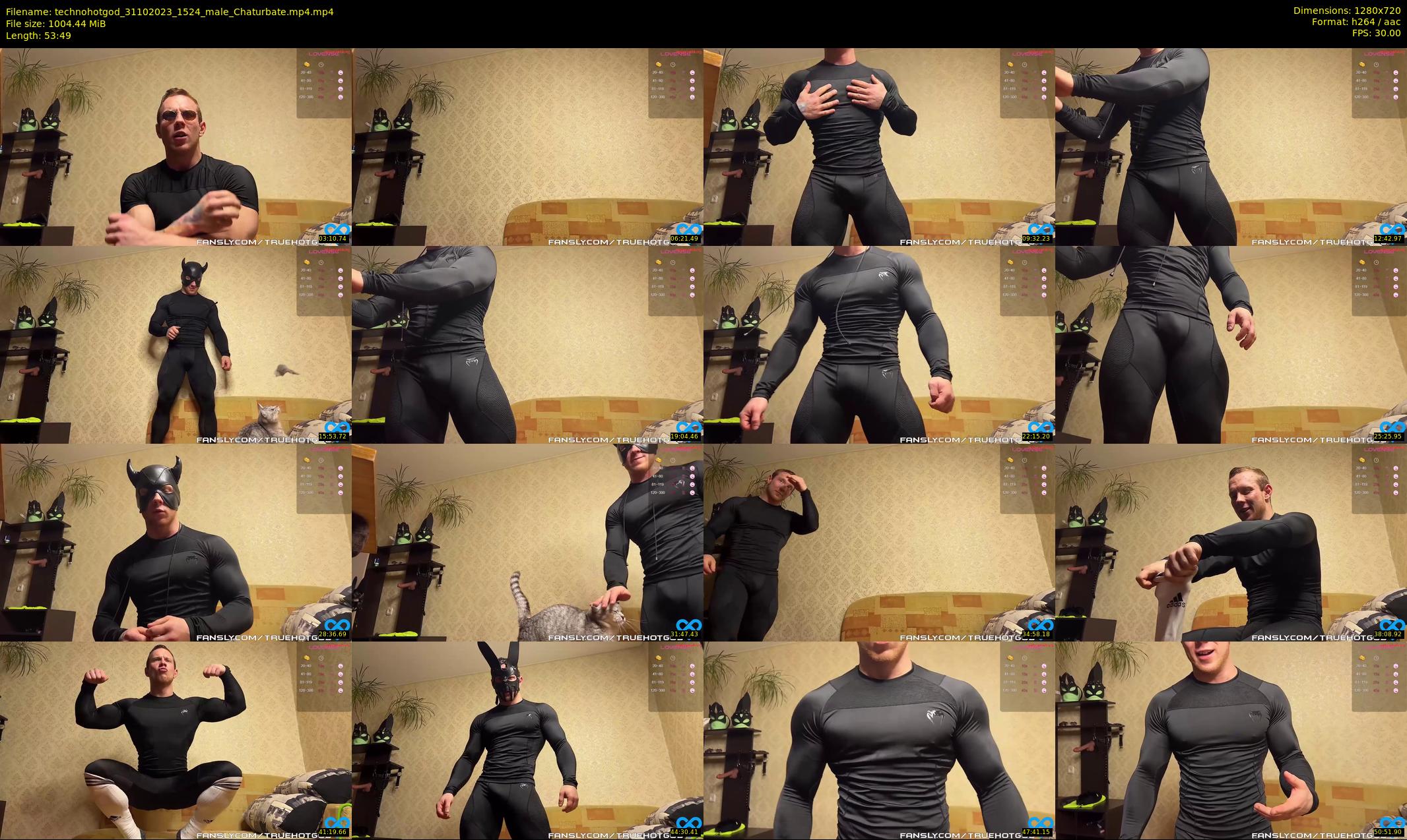 technohotgod — 54 minute Chaturbate male cam show recording, 720p, Oct 31, 2023
