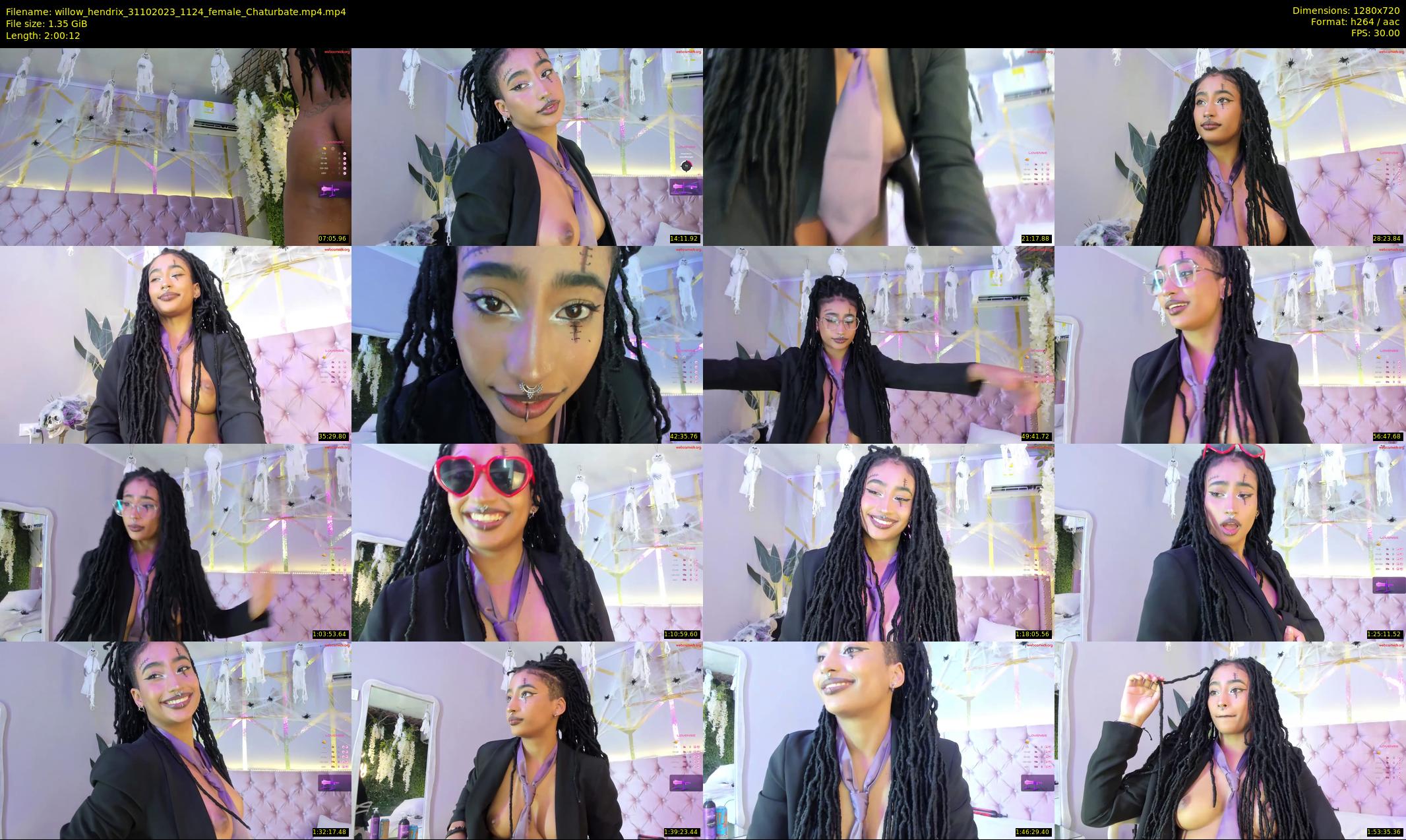 willow_hendrix — 121 minute Chaturbate female cam show recording, 720p, Oct 31, 2023