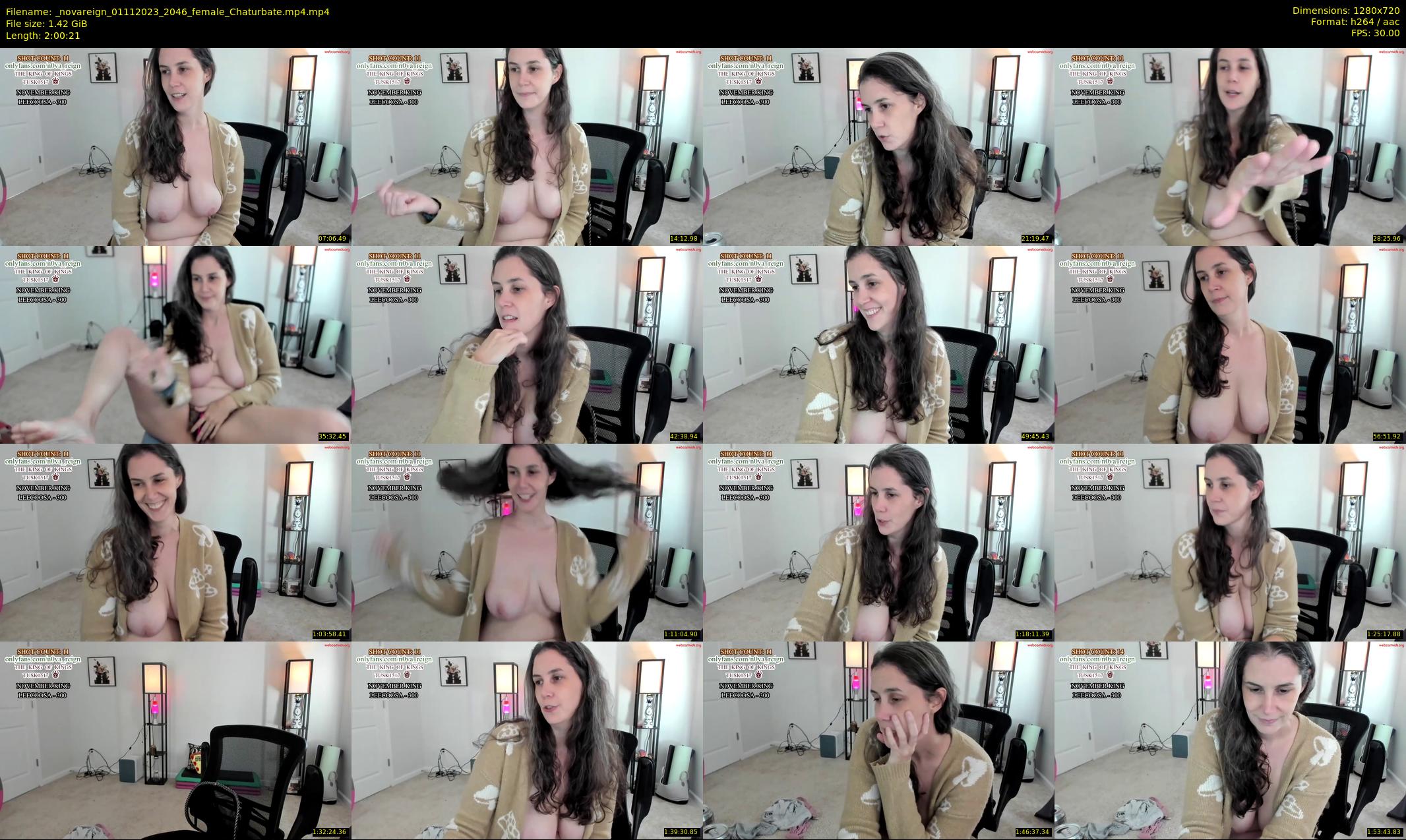 _novareign — 121 minute Chaturbate female cam show recording, 720p, Nov 1, 2023