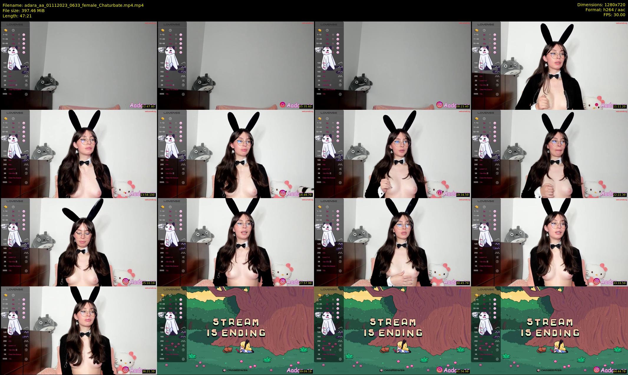 adara_aa — 48 minute Chaturbate female cam show recording, 720p, Nov 1, 2023