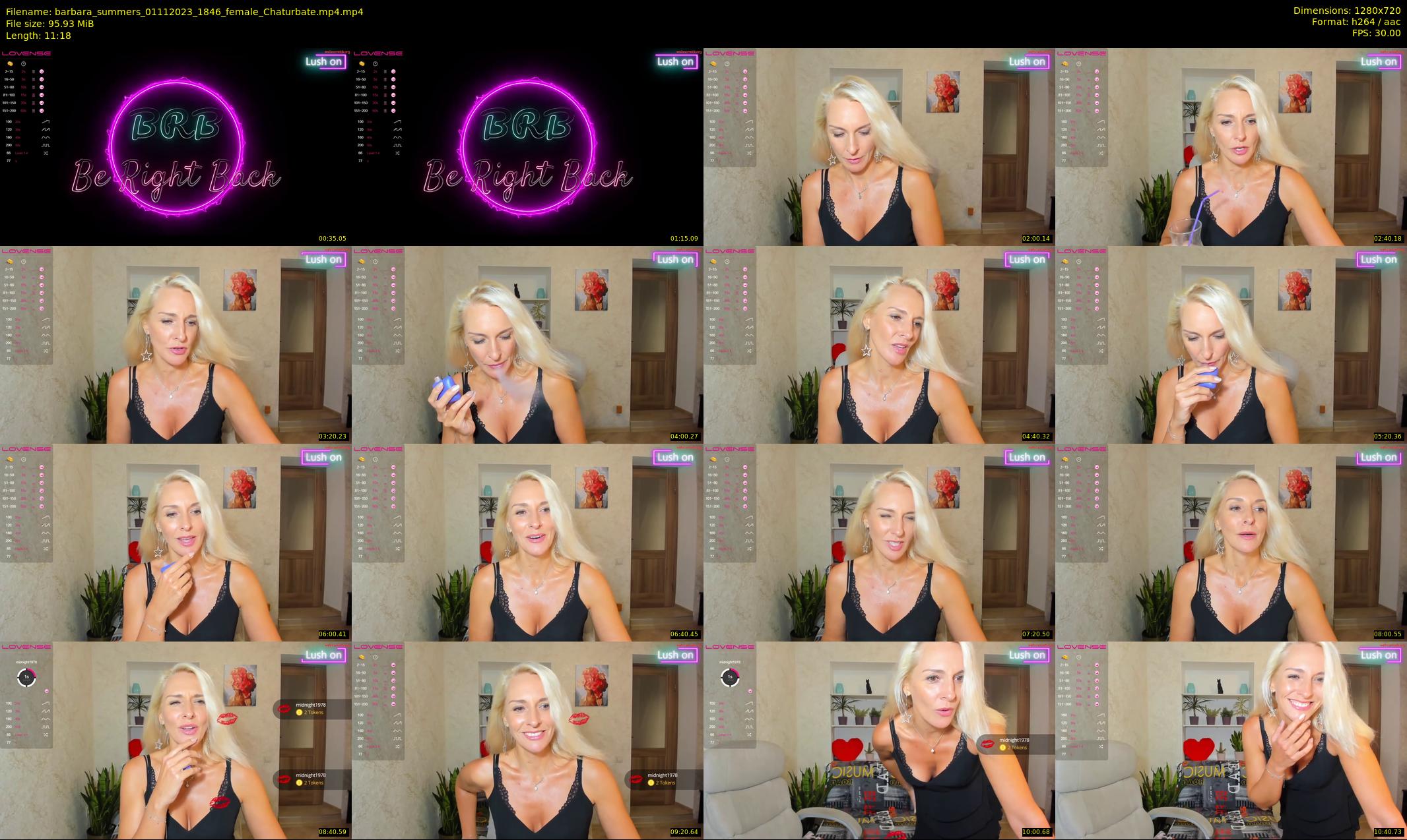 barbara_summers — 12 minute Chaturbate female cam show recording, 720p, Nov 1, 2023