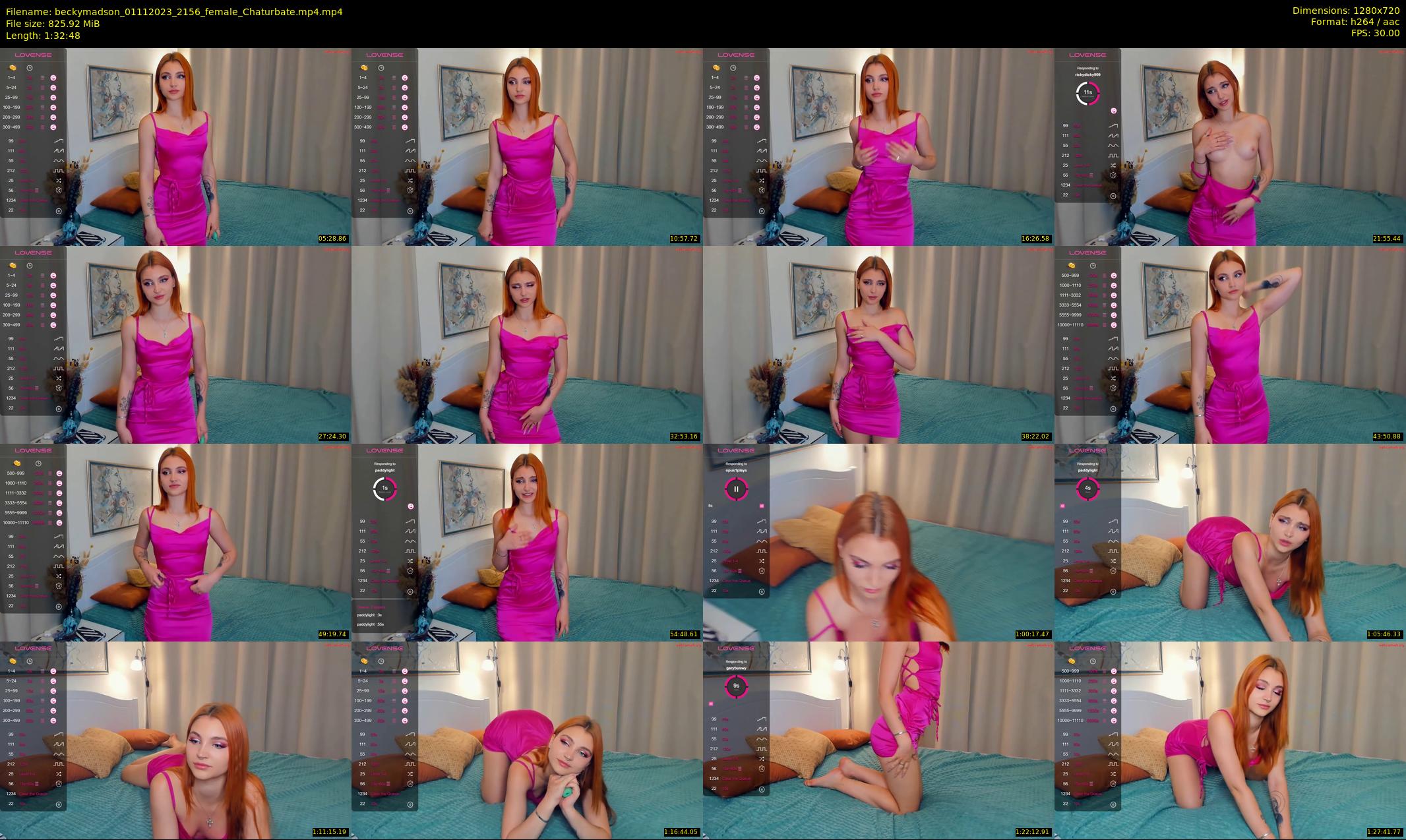 beckymadson — 93 minute Chaturbate female cam show recording, 720p, Nov 1, 2023