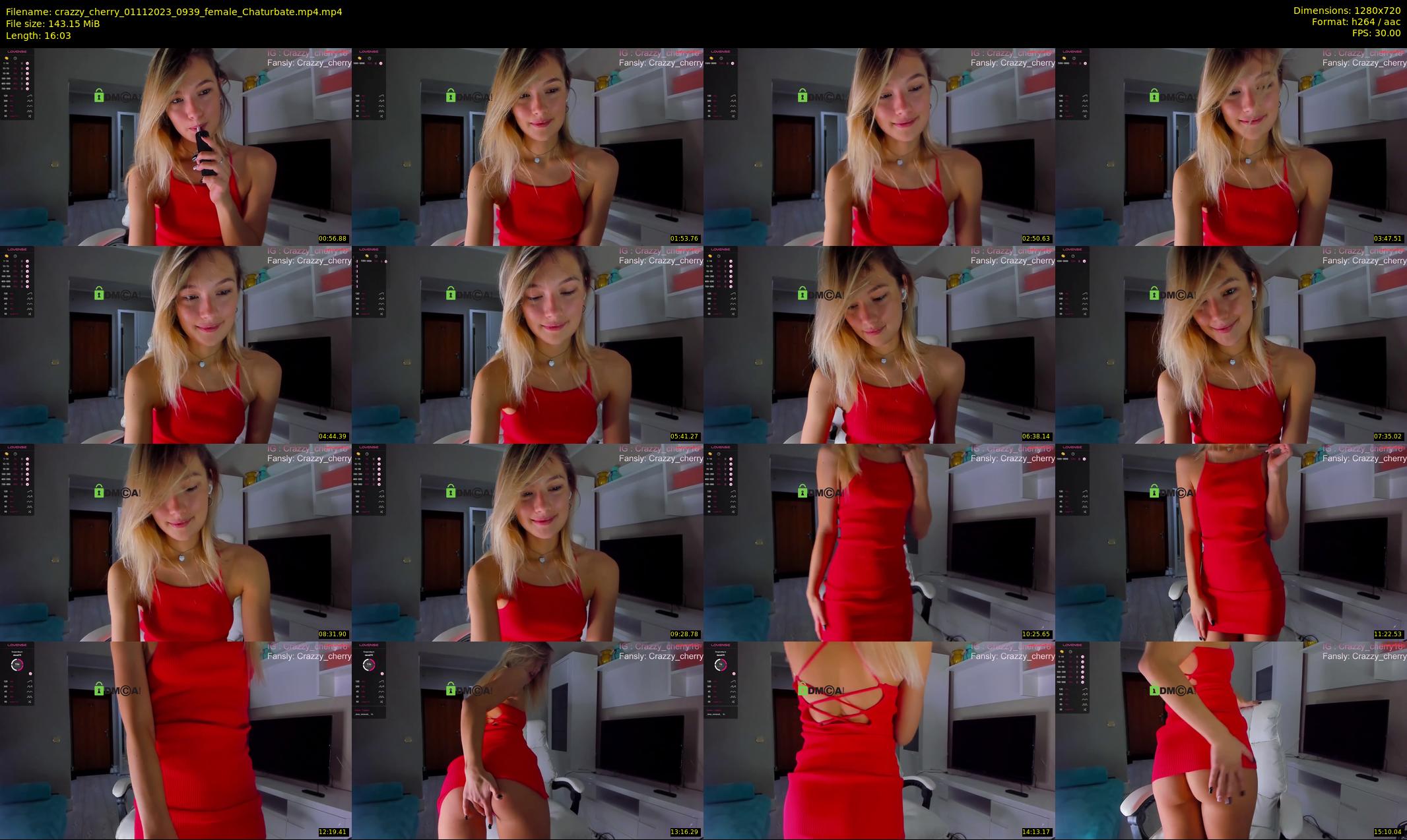crazzy_cherry — 17 minute Chaturbate female cam show recording, 720p, Nov 1, 2023
