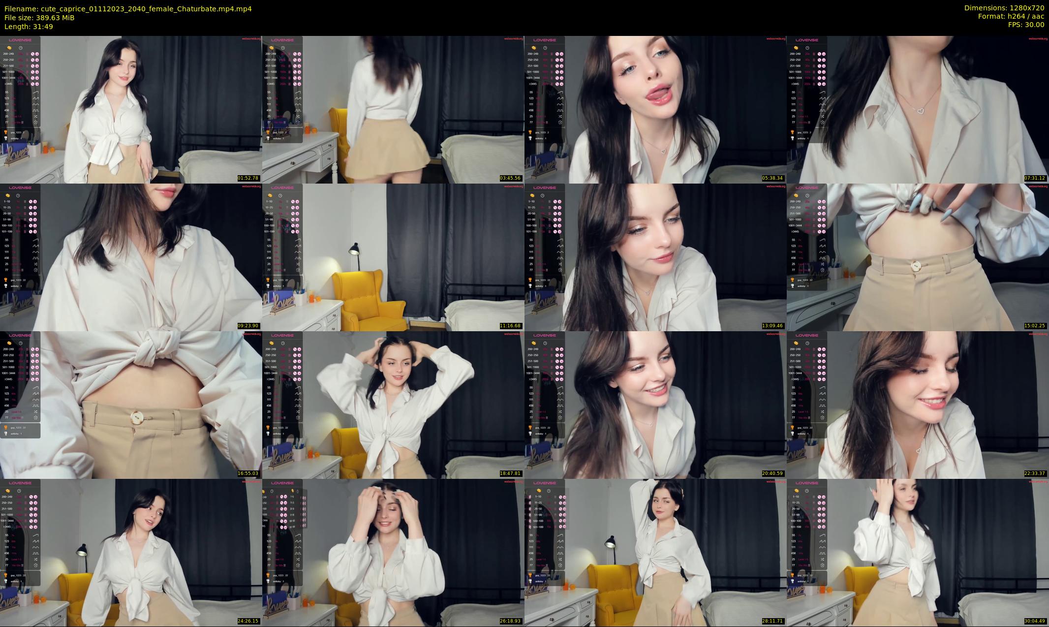cute_caprice — 32 minute Chaturbate female cam show recording, 720p, Nov 1, 2023