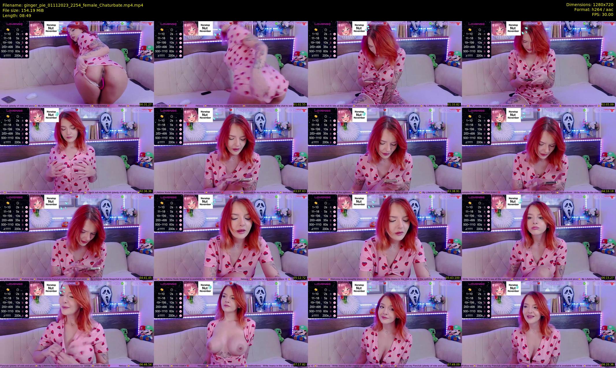 ginger_pie — 9 minute Chaturbate female cam show recording, 720p, Nov 1, 2023