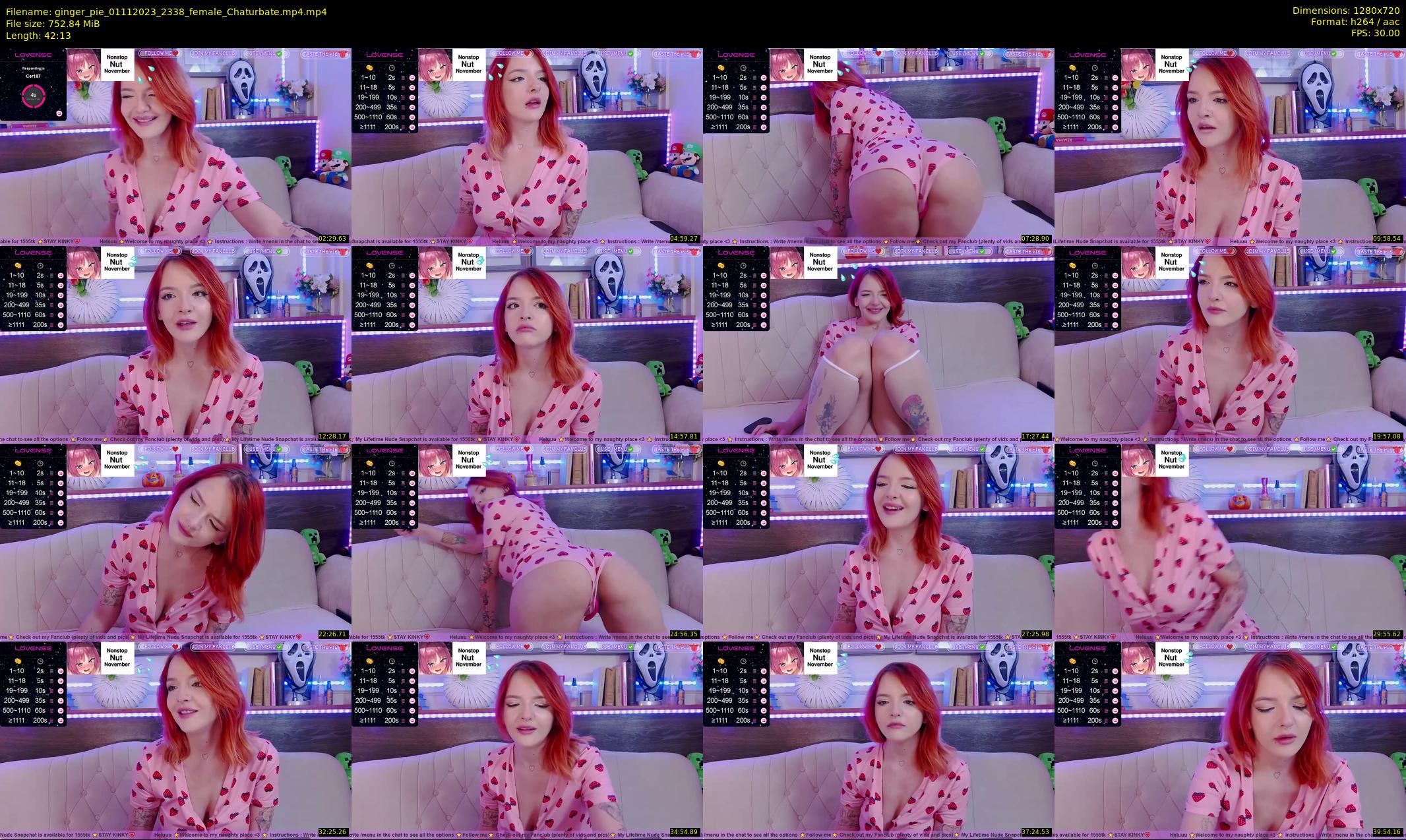 ginger_pie — 43 minute Chaturbate female cam show recording, 720p, Nov 1, 2023