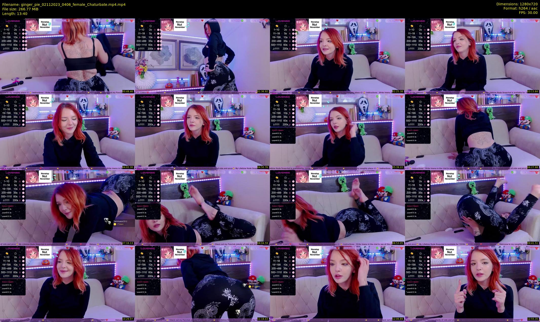 ginger_pie — 14 minute Chaturbate female cam show recording, 720p, Nov 2, 2023