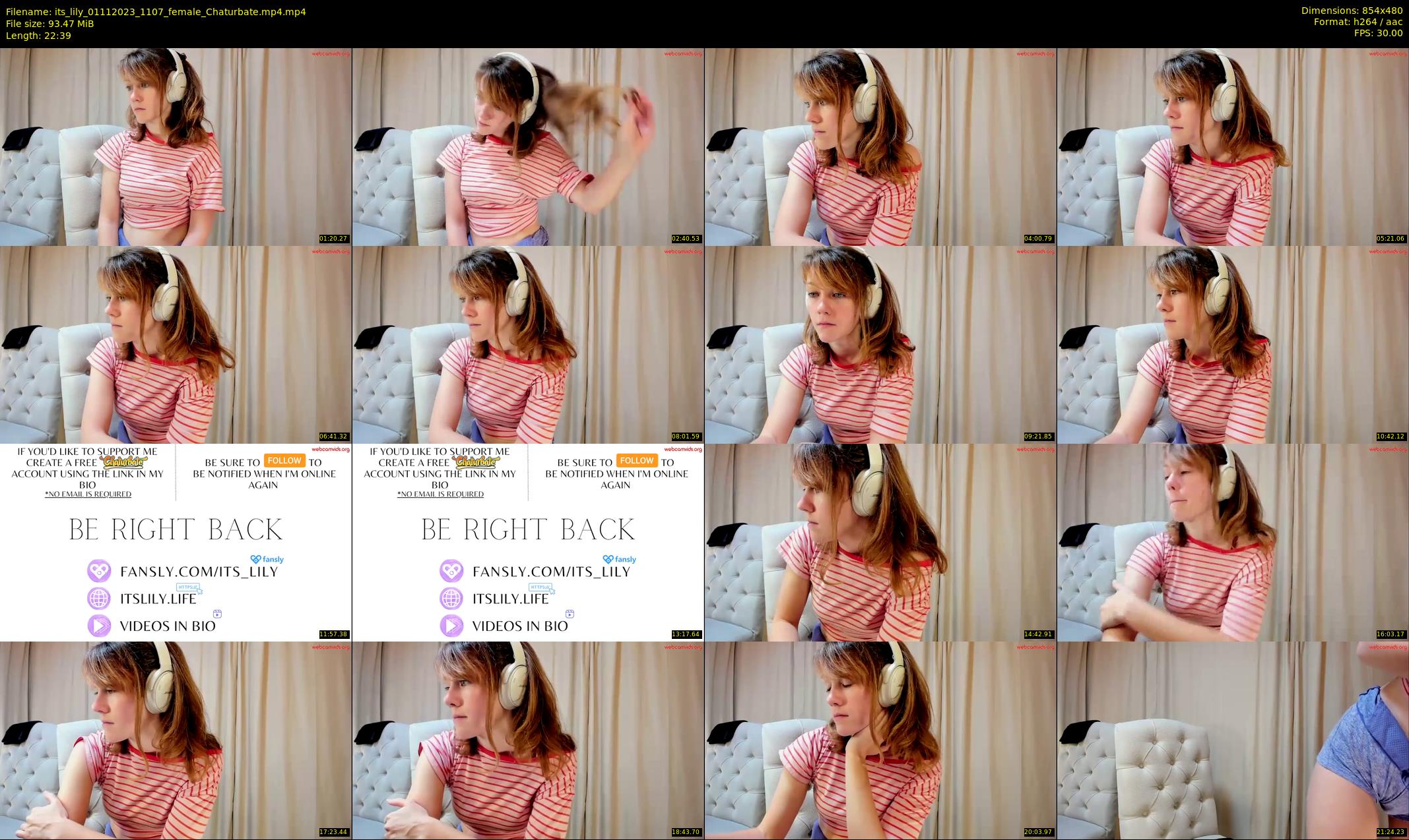 its_lily — 23 minute Chaturbate female cam show recording, 480p, Nov 1, 2023