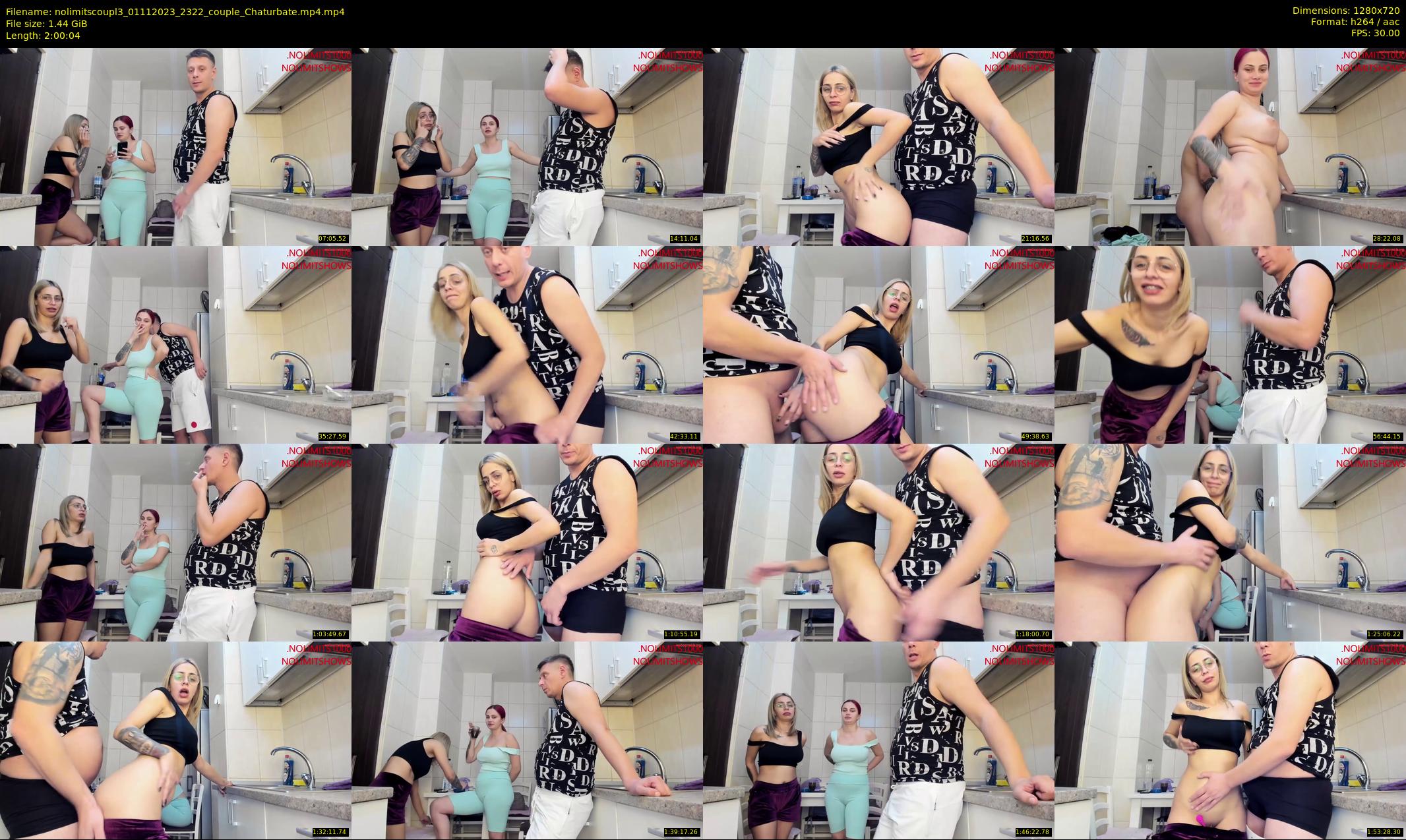 nolimitscoupl3 — 121 minute Chaturbate couple cam show recording, 720p, Nov 1, 2023