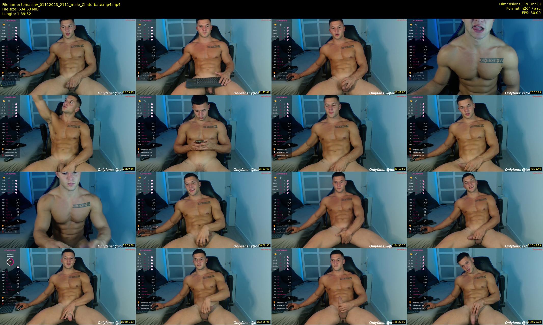 tomasmv — 100 minute Chaturbate male cam show recording, 720p, Nov 1, 2023