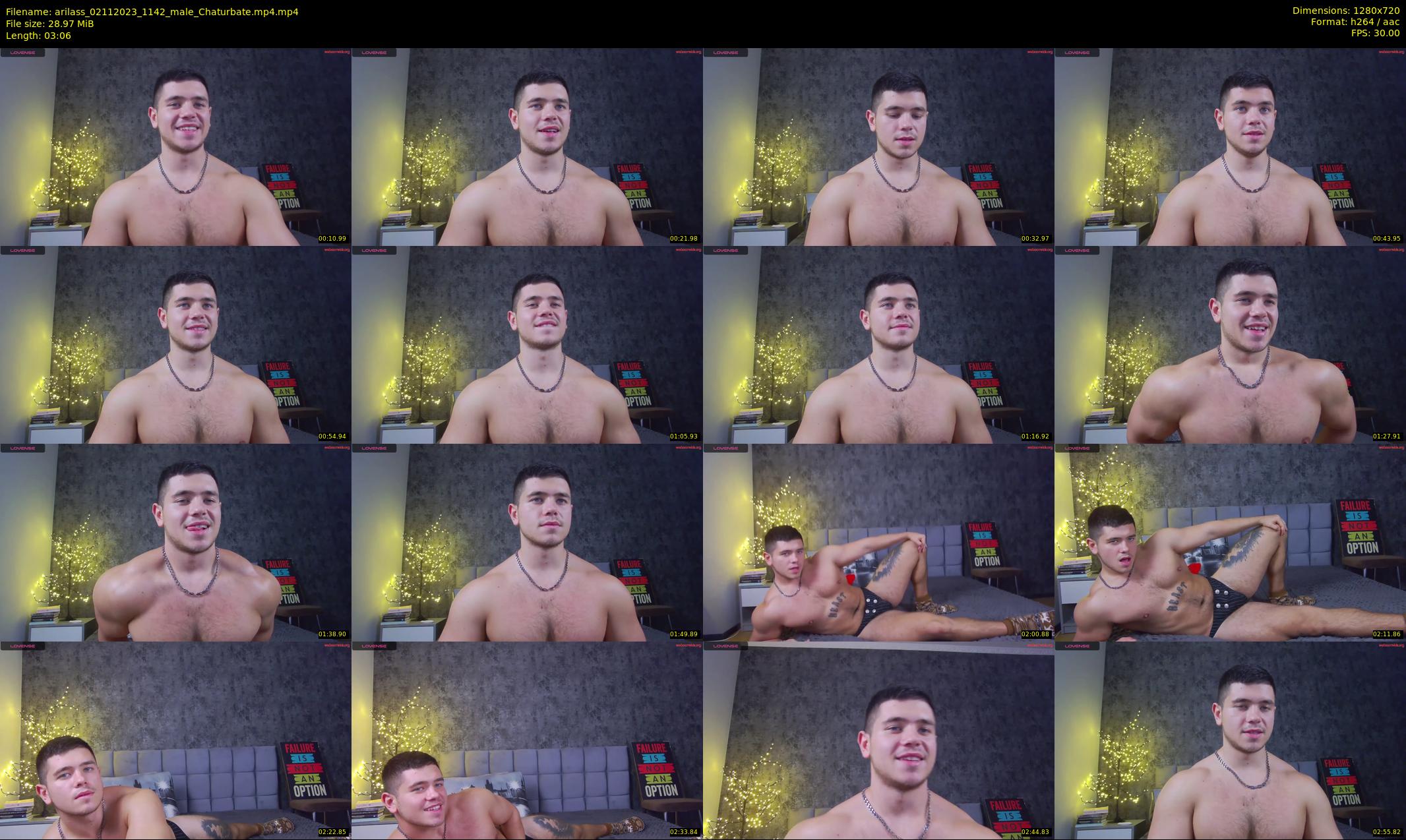 arilass — 4 minute Chaturbate male cam show recording, 720p, Nov 2, 2023