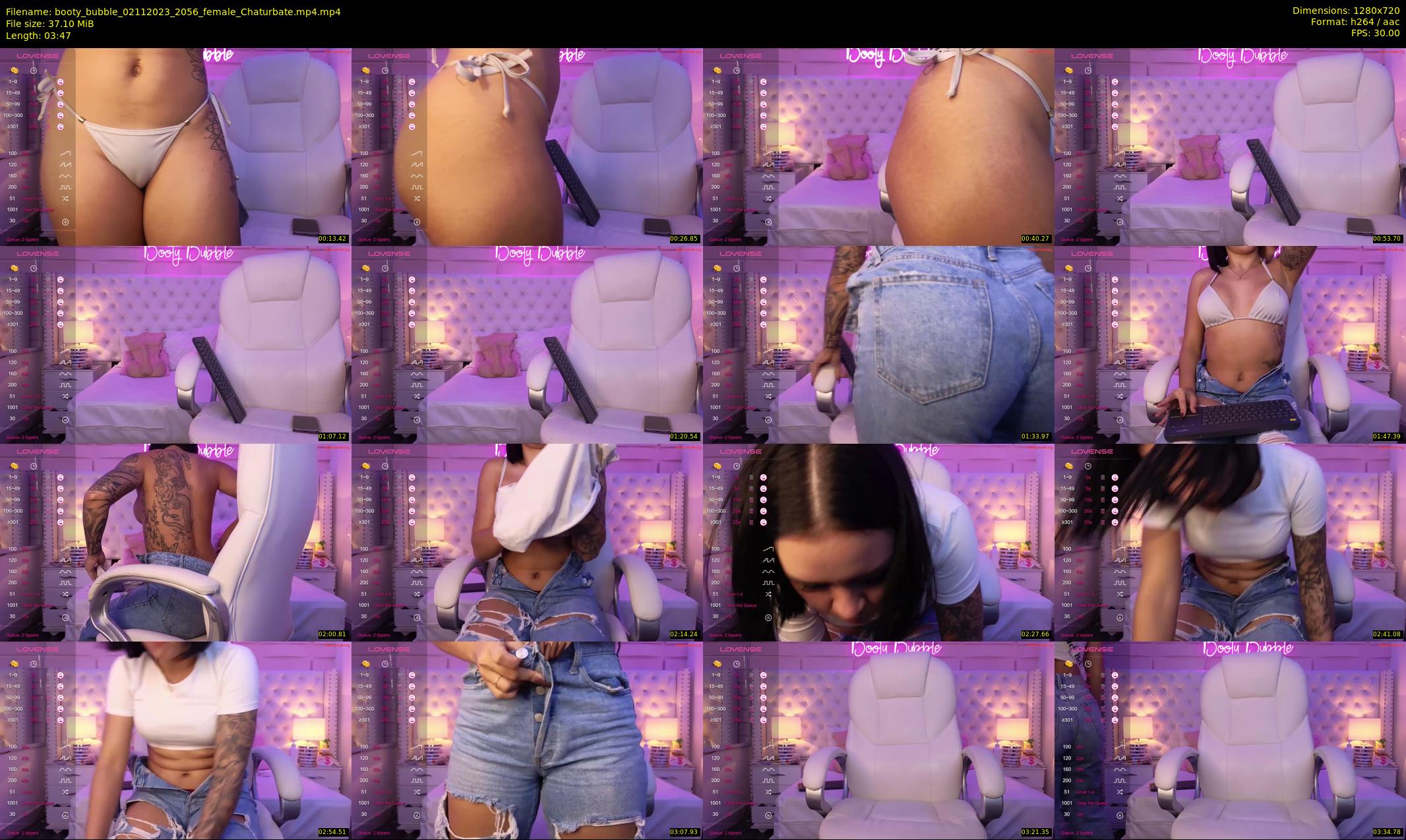 booty_bubble — 4 minute Chaturbate female cam show recording, 720p, Nov 2, 2023