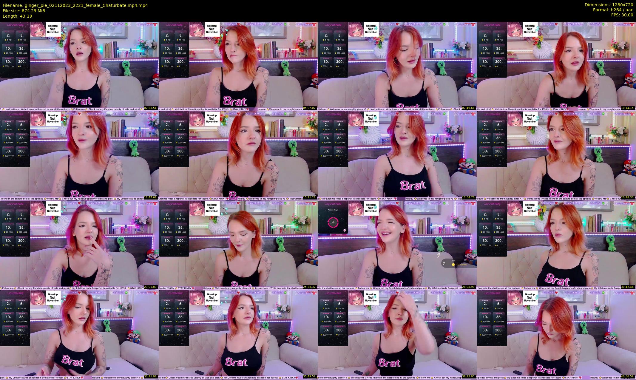 ginger_pie — 44 minute Chaturbate female cam show recording, 720p, Nov 2, 2023