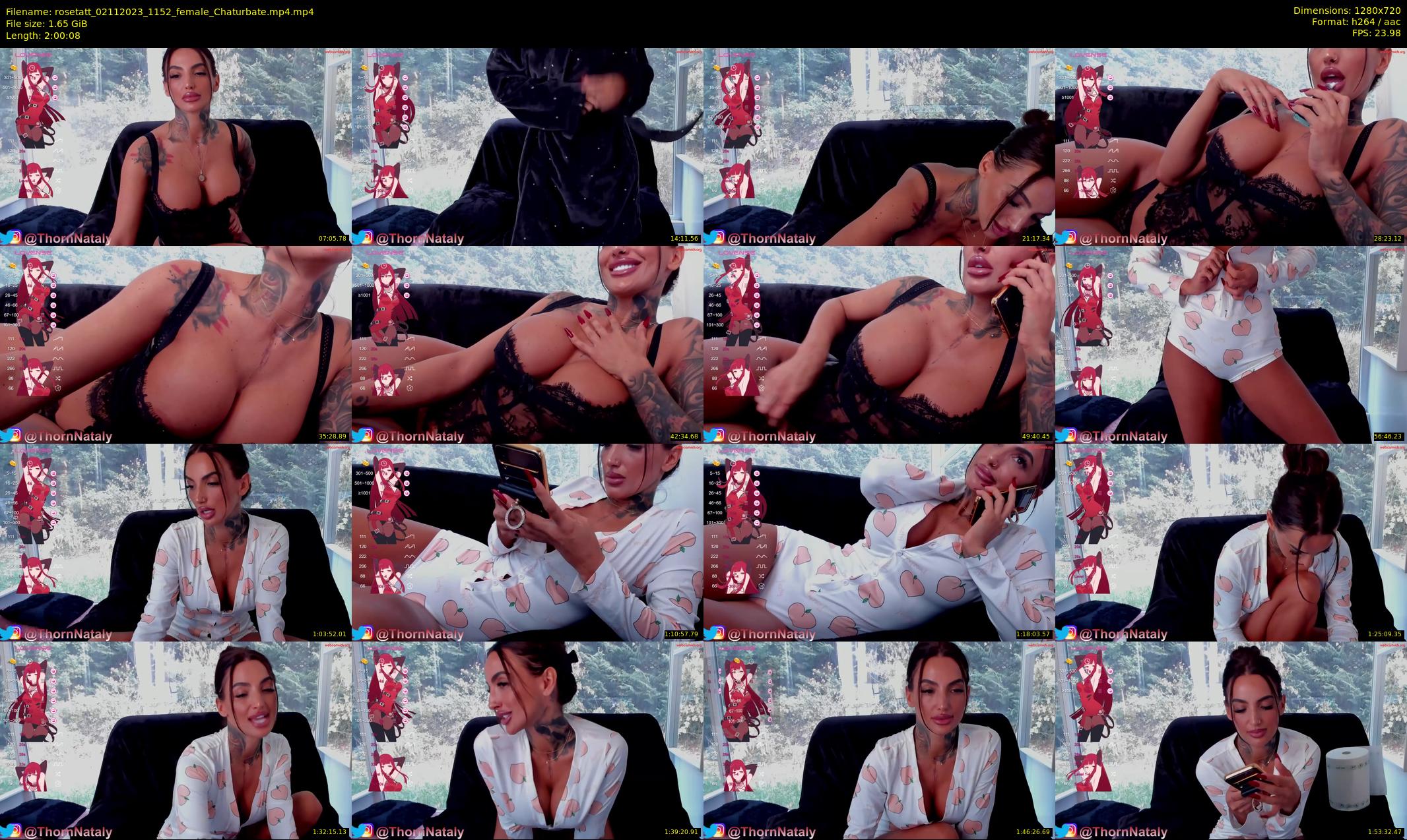 rosetatt — 121 minute Chaturbate female cam show recording, 720p, Nov 2, 2023