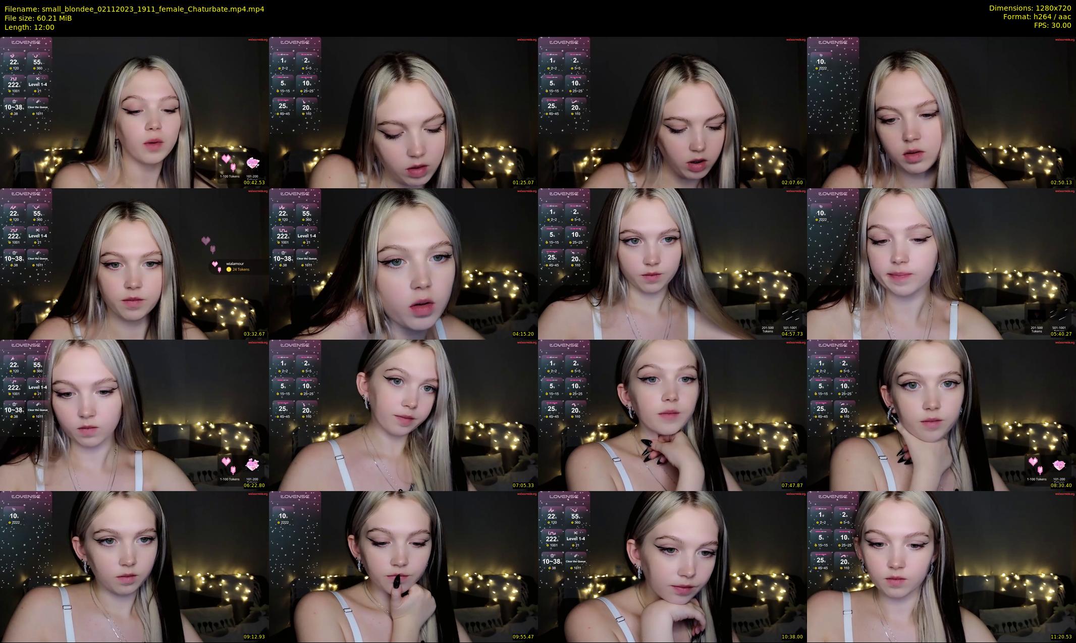 small_blondee — 12 minute Chaturbate female cam show recording, 720p, Nov 2, 2023