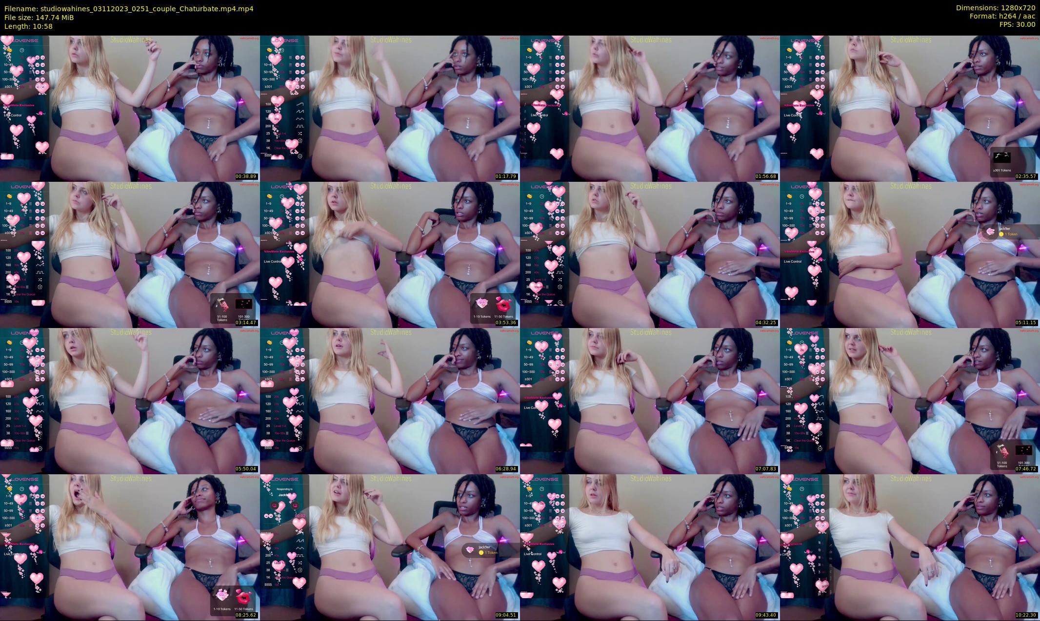 studiowahines — 11 minute Chaturbate couple cam show recording, 720p, Nov 3, 2023