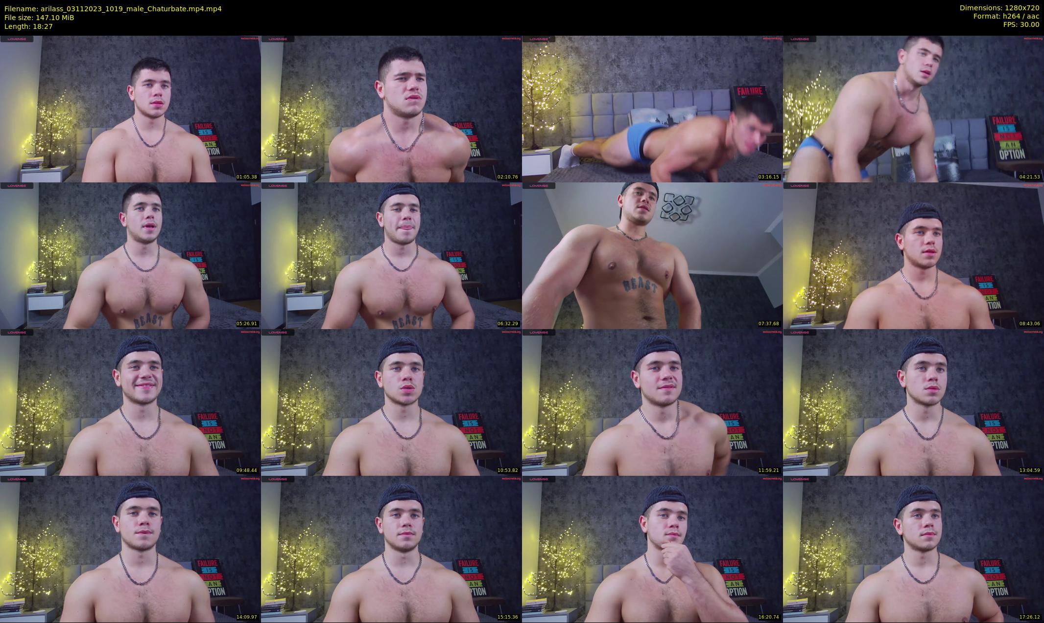 arilass — 19 minute Chaturbate male cam show recording, 720p, Nov 3, 2023