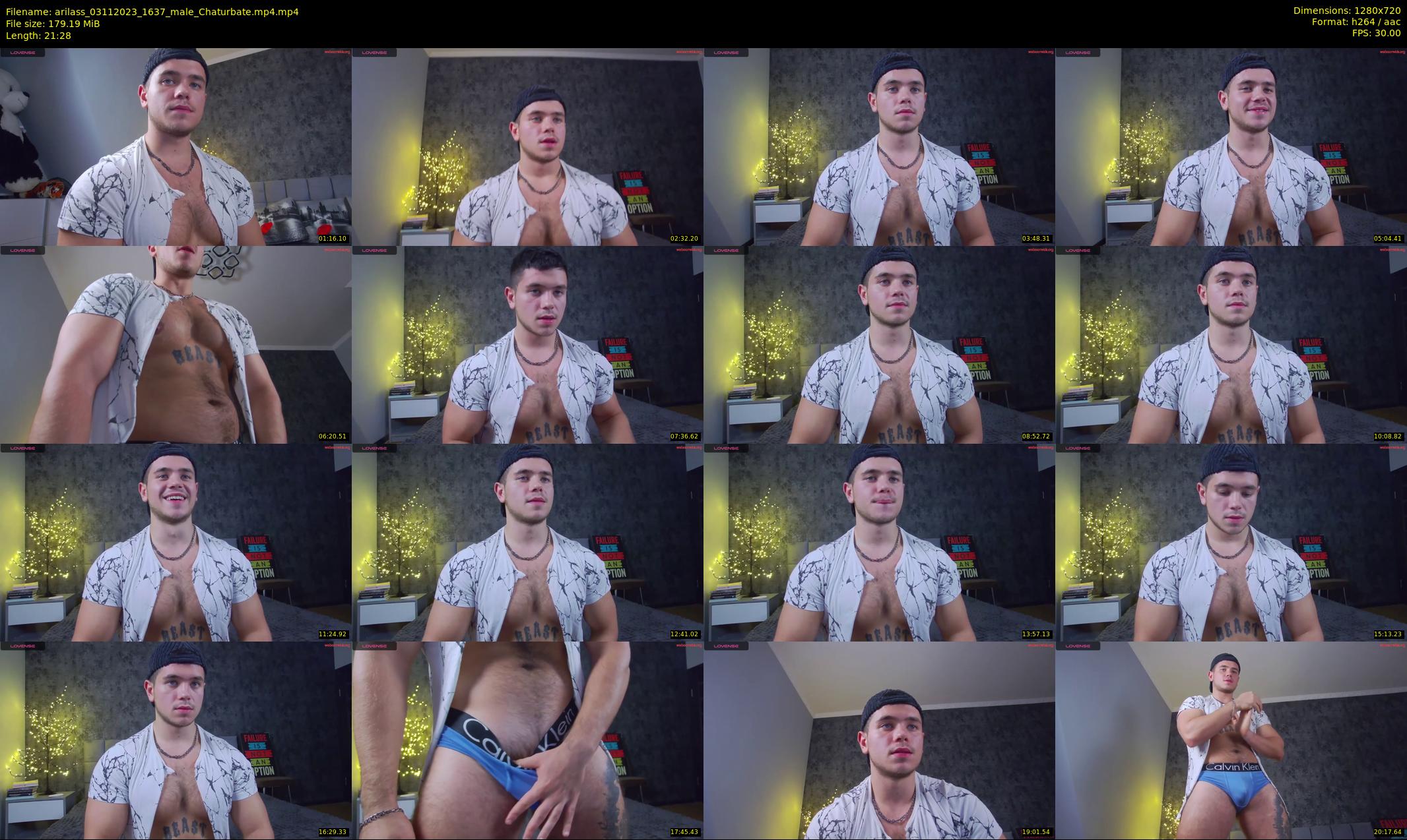 arilass — 22 minute Chaturbate male cam show recording, 720p, Nov 3, 2023
