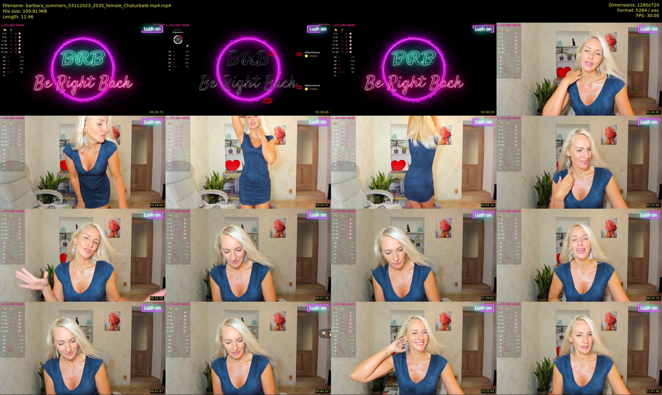 barbara_summers — 12 minute Chaturbate female cam show recording, 720p, Nov 3, 2023