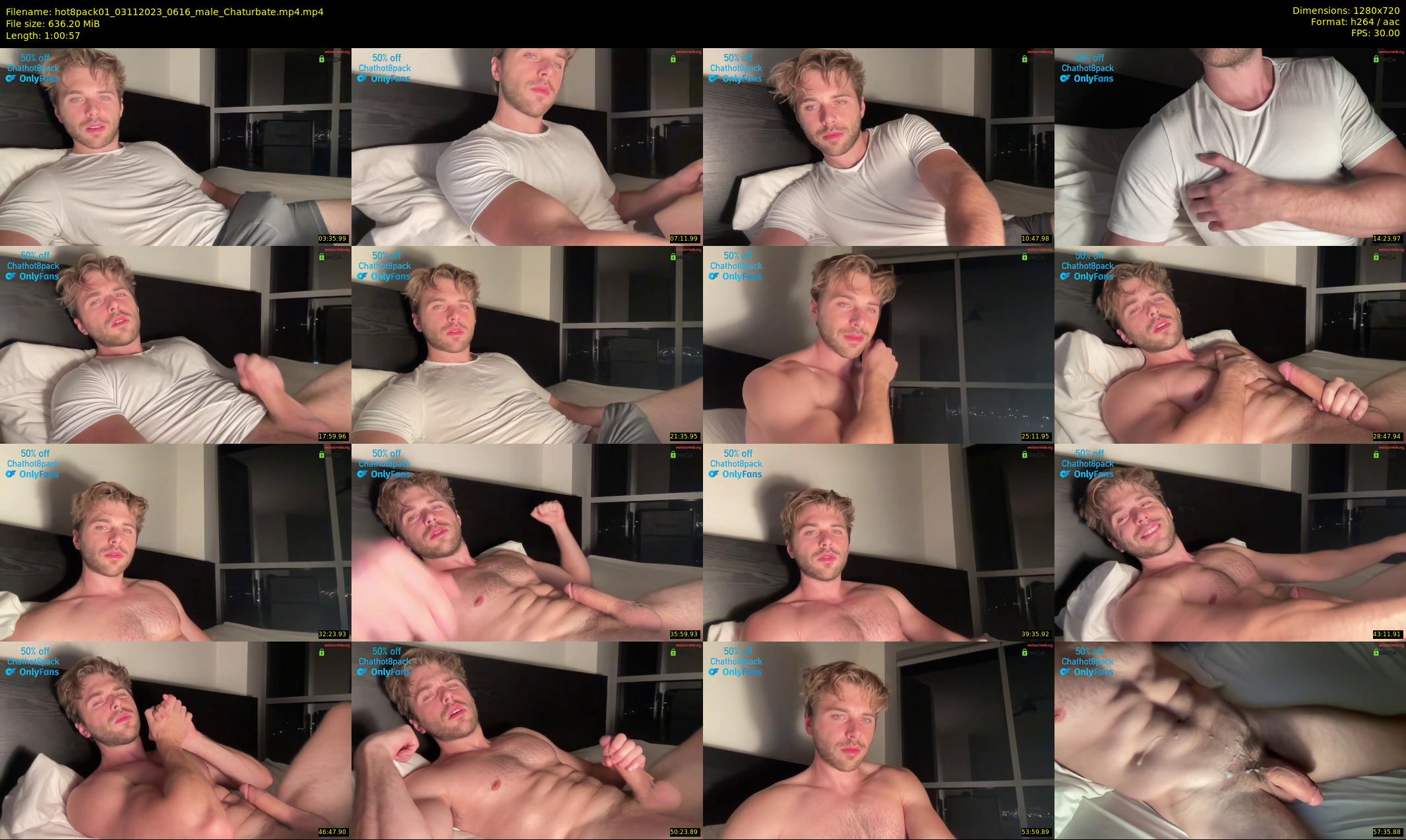 hot8pack01 — 61 minute Chaturbate male cam show recording, 720p, Nov 3, 2023