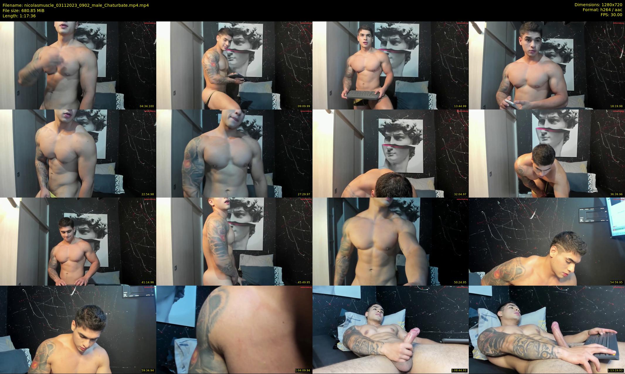 nicolasmuscle — 78 minute Chaturbate male cam show recording, 720p, Nov 3, 2023