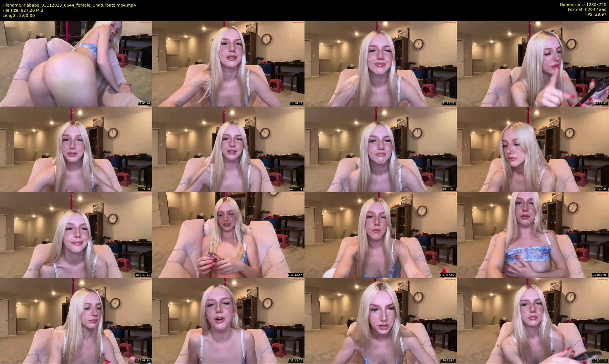 riababe — 120 minute Chaturbate female cam show recording, 720p, Nov 3, 2023