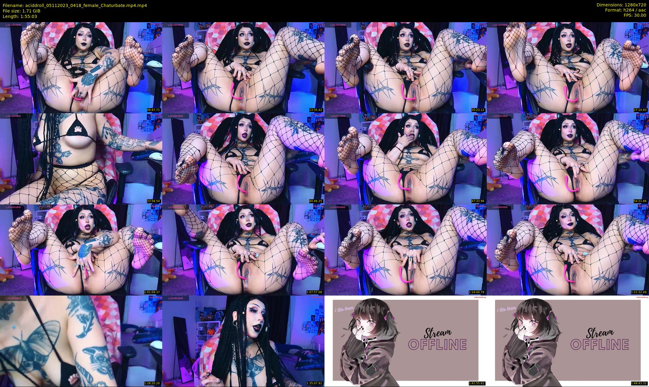aciddroll — 116 minute Chaturbate female cam show recording, 720p, Nov 5, 2023