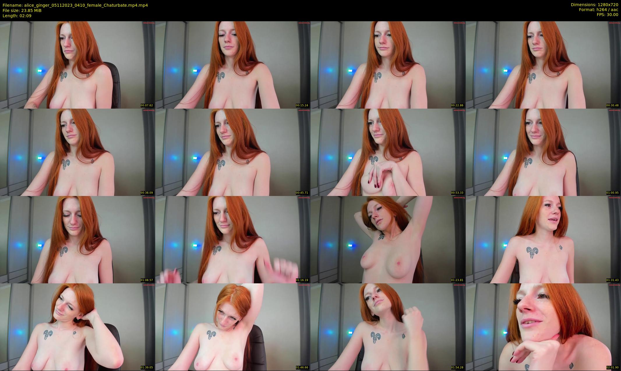 alice_ginger — 3 minute Chaturbate female cam show recording, 720p, Nov 5, 2023