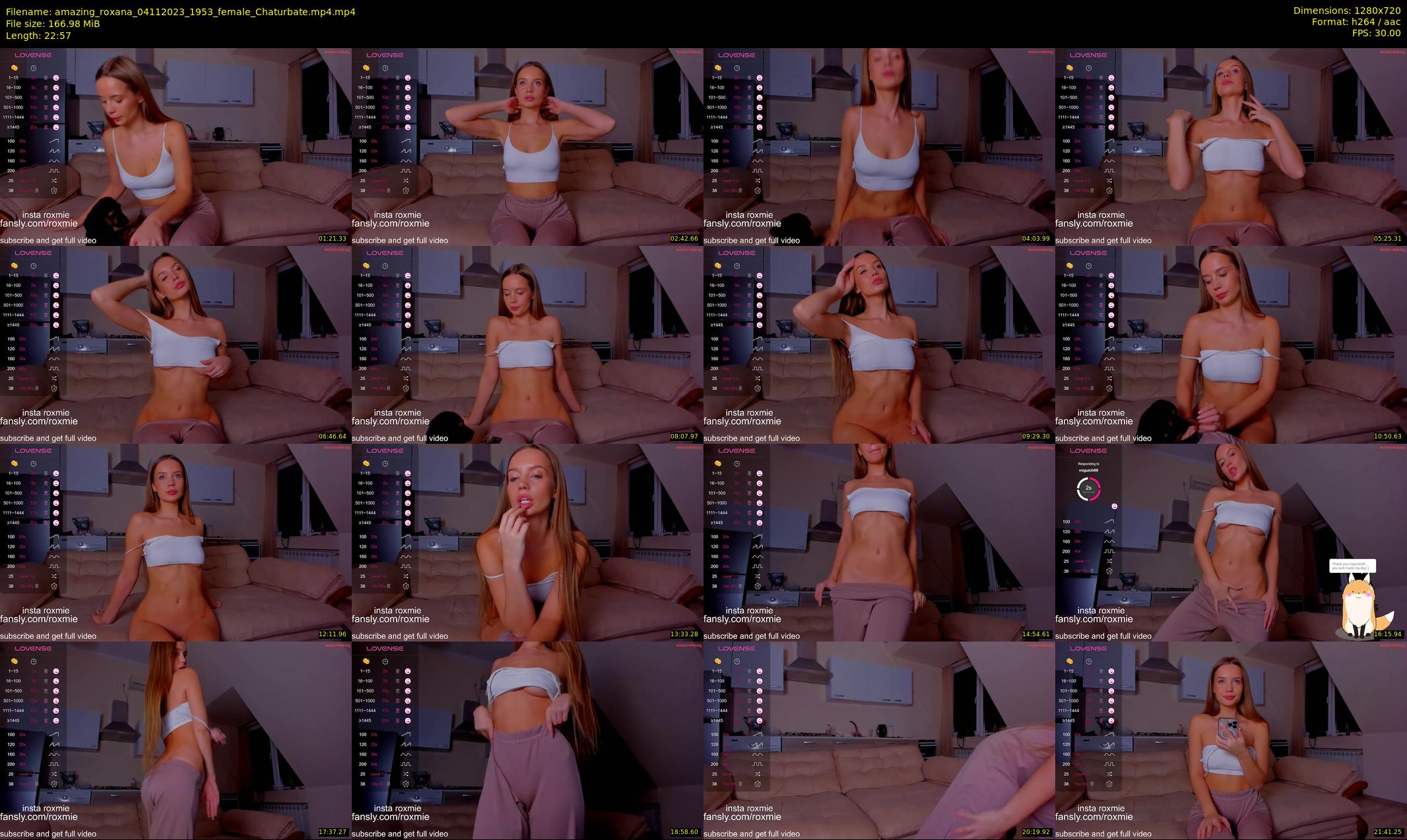 amazing_roxana — 23 minute Chaturbate female cam show recording, 720p, Nov 4, 2023