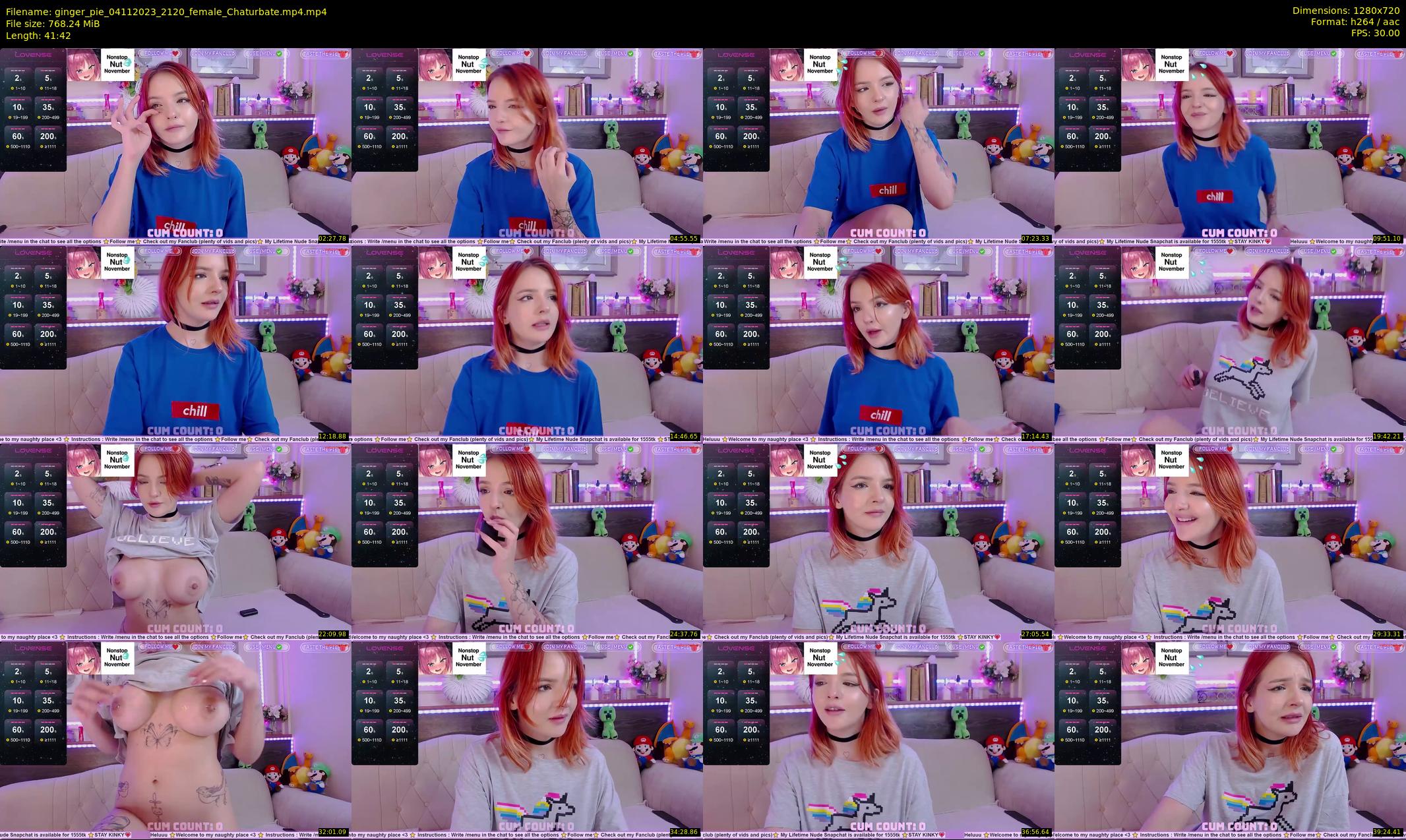 ginger_pie — 42 minute Chaturbate female cam show recording, 720p, Nov 4, 2023