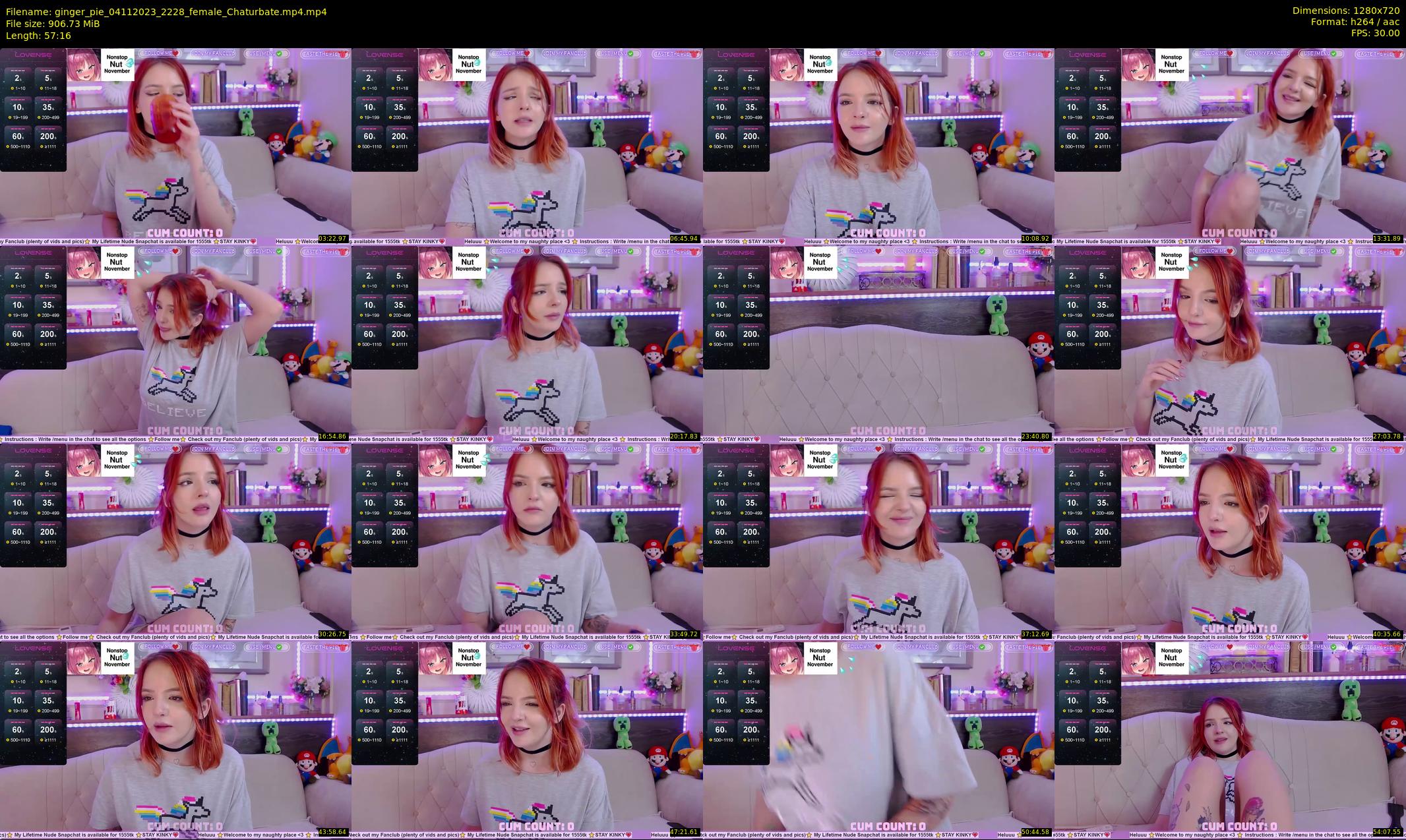 ginger_pie — 58 minute Chaturbate female cam show recording, 720p, Nov 4, 2023