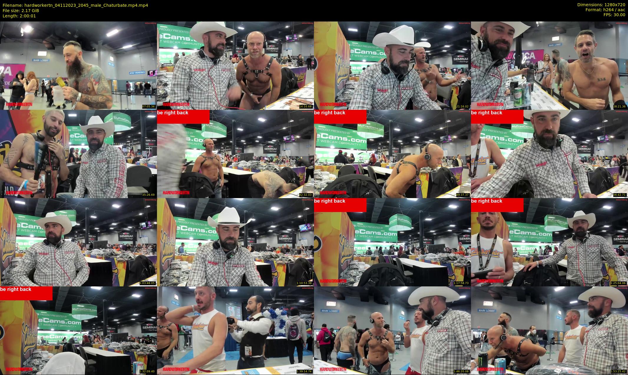 hardworkertn — 121 minute Chaturbate male cam show recording, 720p, Nov 4, 2023