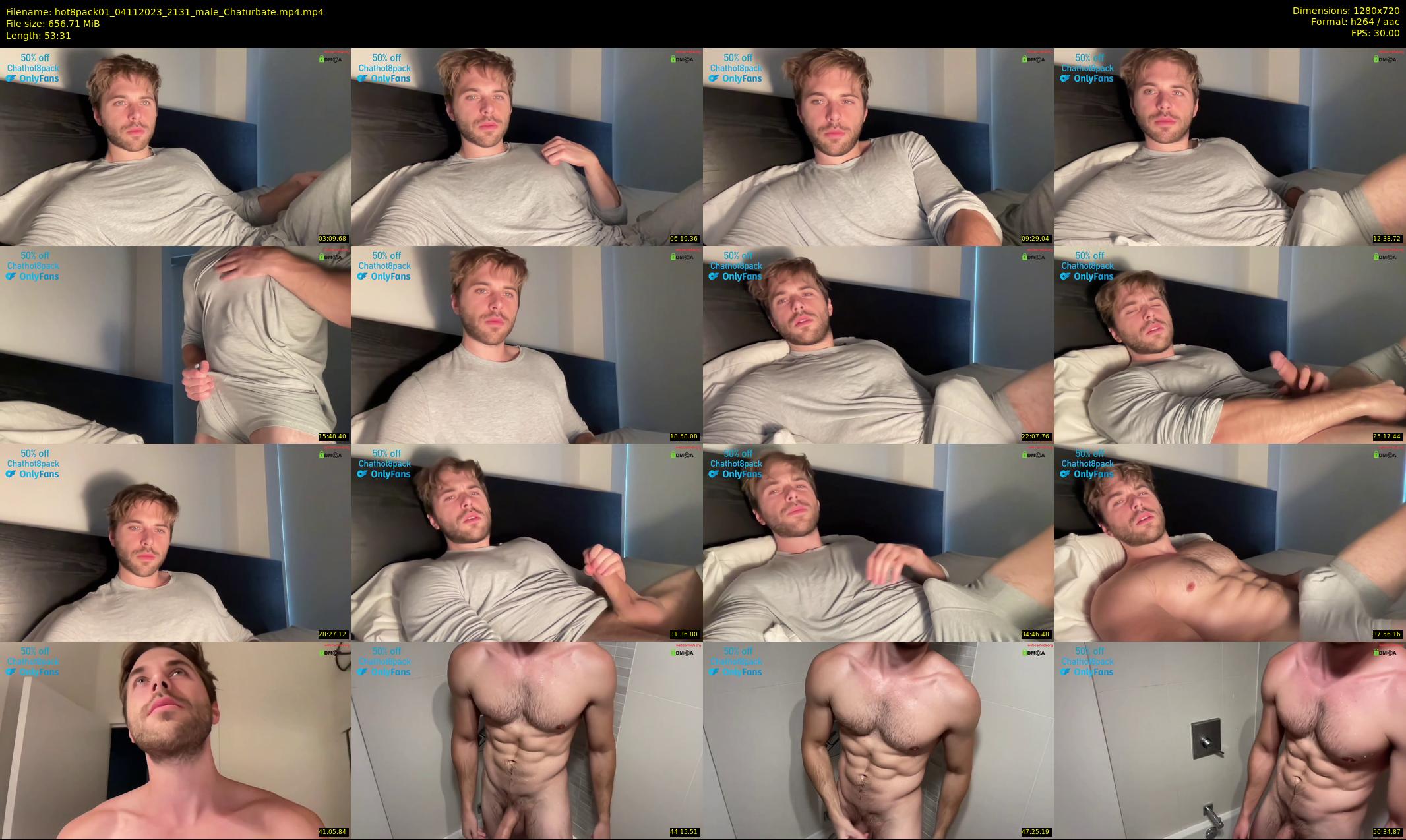 hot8pack01 — 54 minute Chaturbate male cam show recording, 720p, Nov 4, 2023