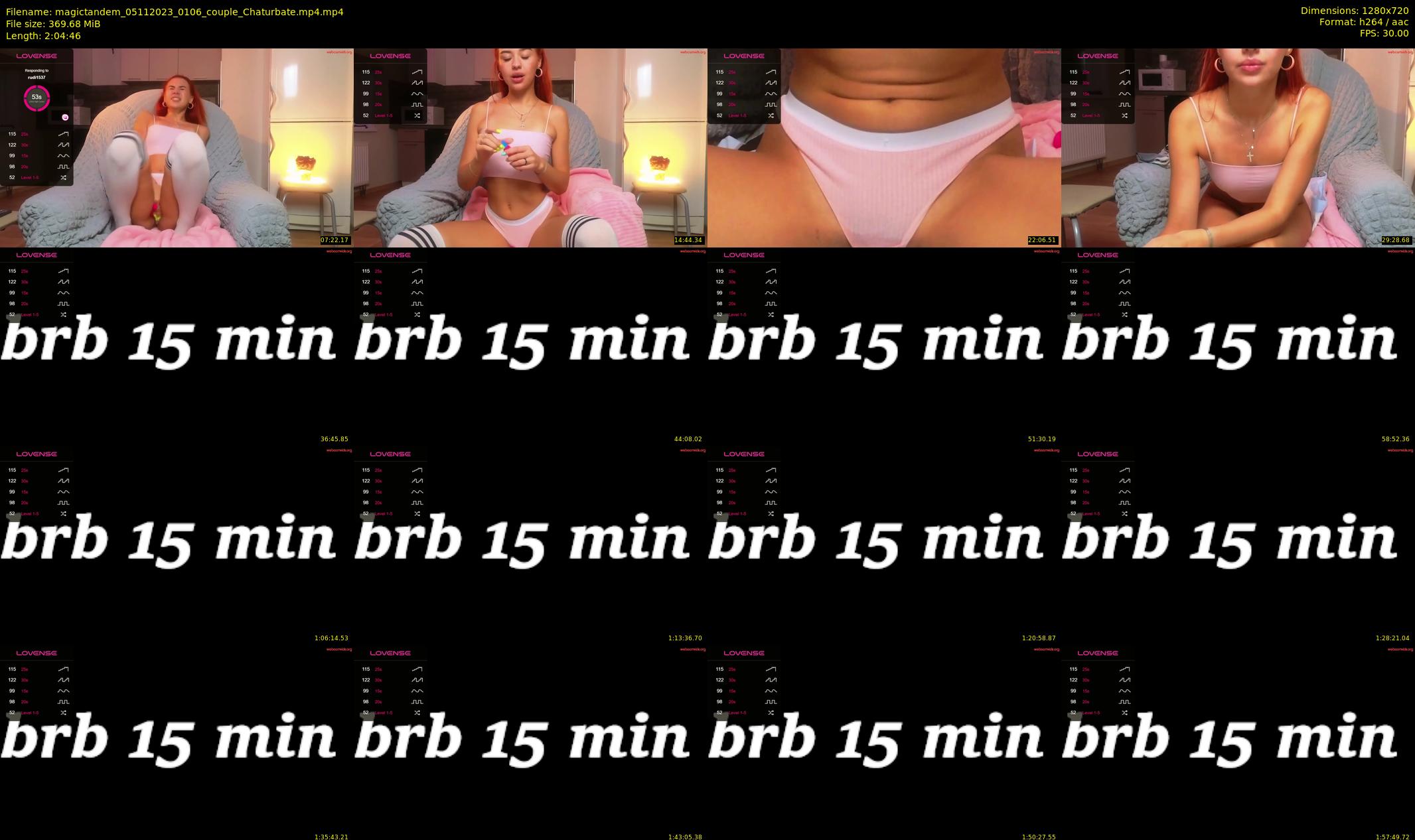 magictandem — 125 minute Chaturbate couple cam show recording, 720p, Nov 5, 2023