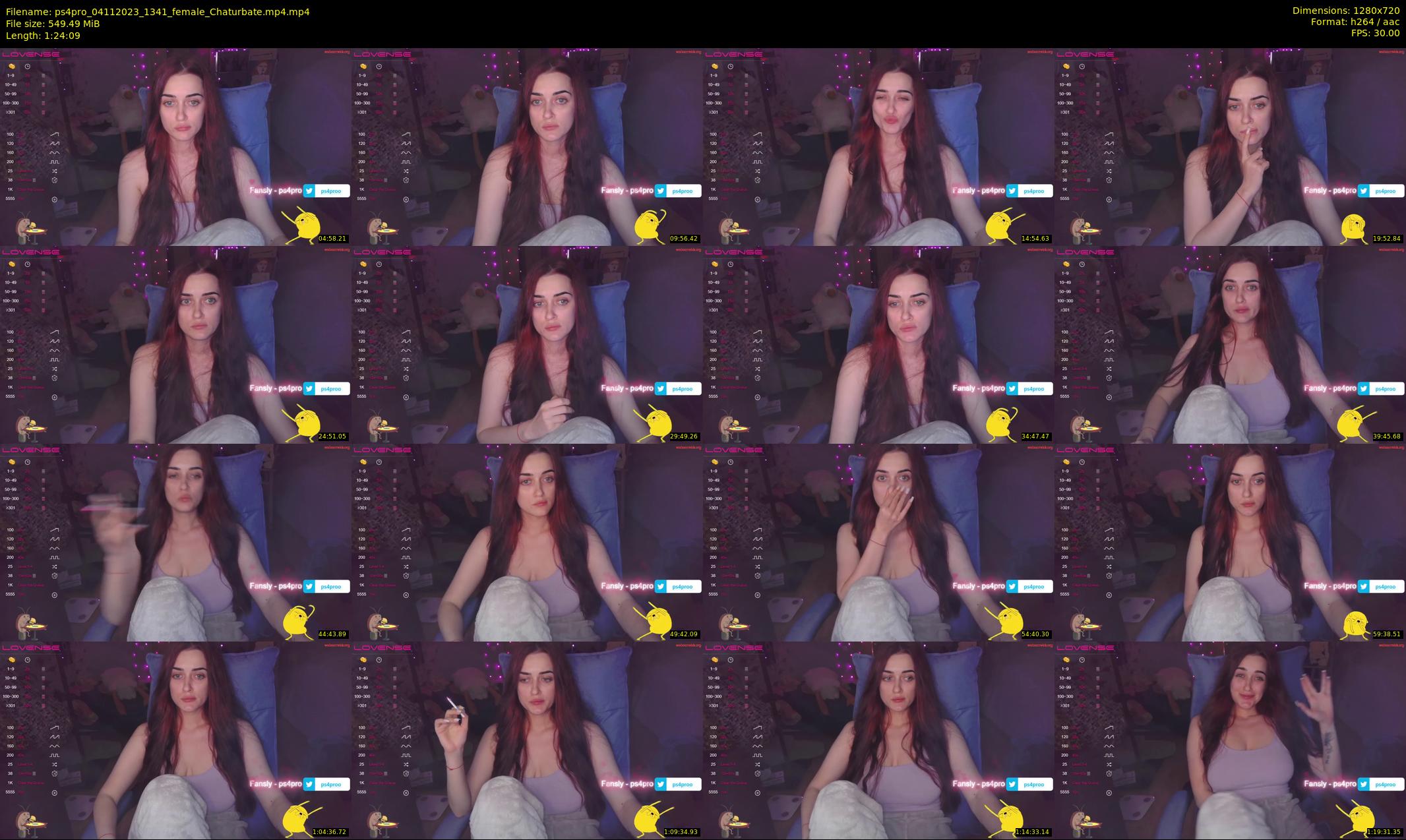 ps4pro — 85 minute Chaturbate female cam show recording, 720p, Nov 4, 2023