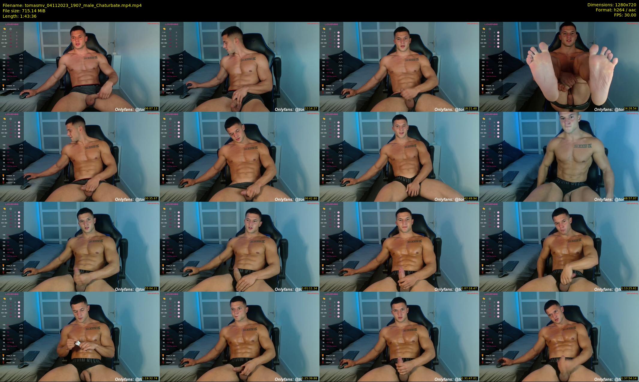 tomasmv — 104 minute Chaturbate male cam show recording, 720p, Nov 4, 2023