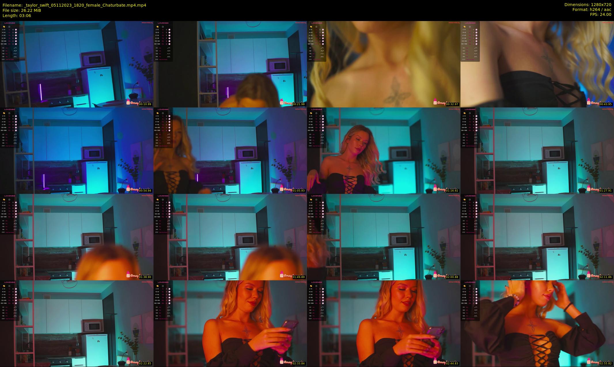 _taylor_swift — 4 minute Chaturbate female cam show recording, 720p, Nov 5, 2023