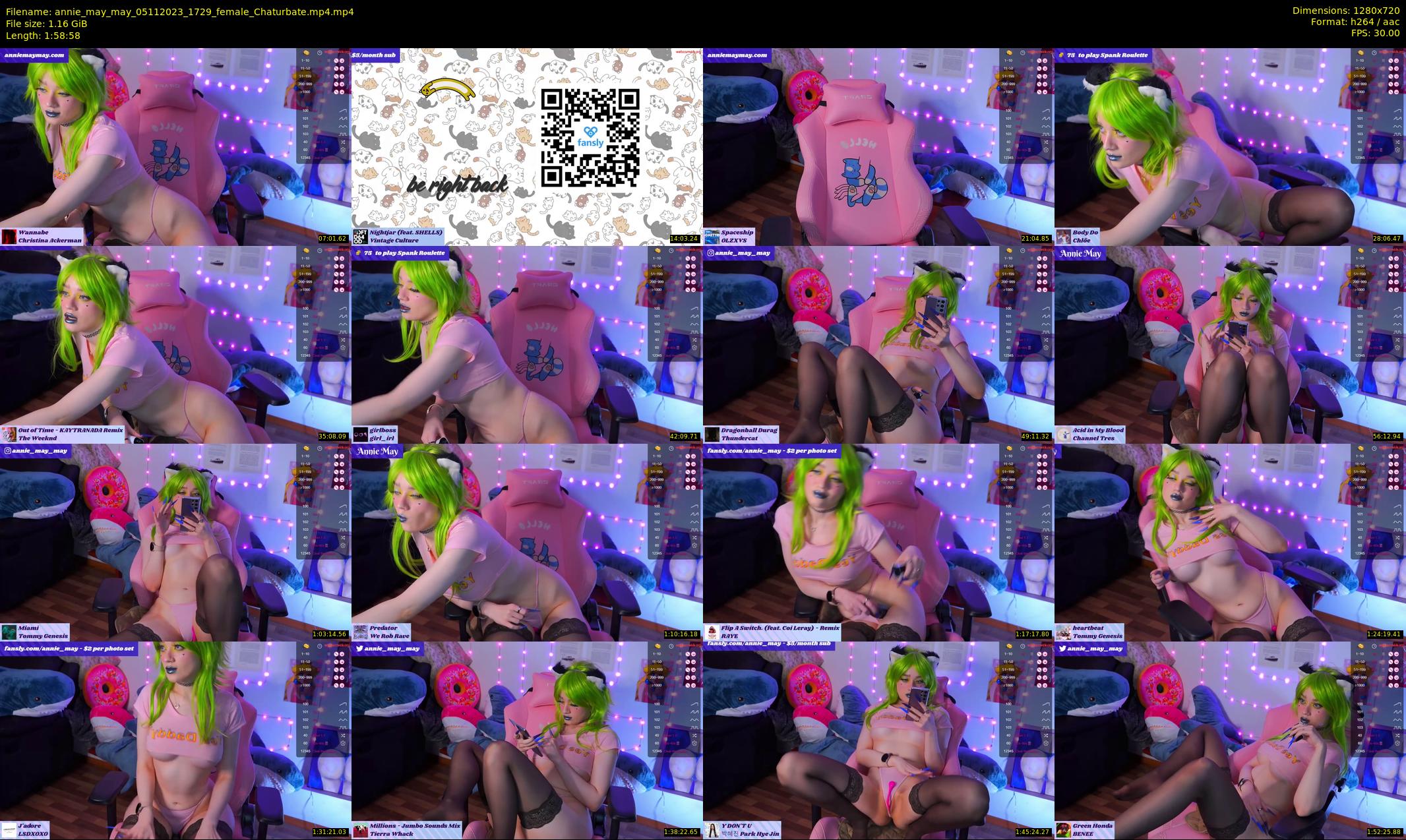 annie_may_may — 119 minute Chaturbate female cam show recording, 720p, Nov 5, 2023