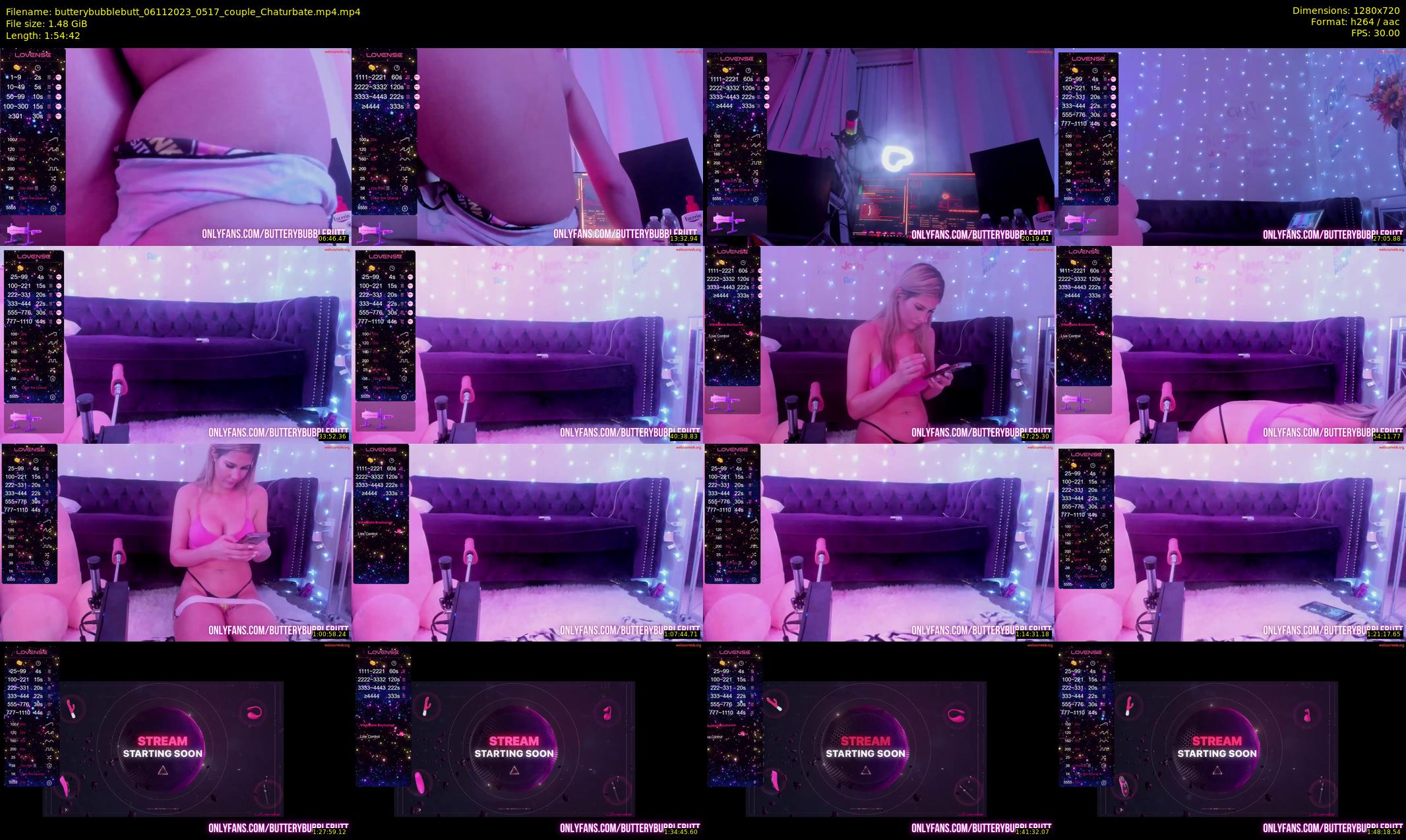 butterybubblebutt — 115 minute Chaturbate couple cam show recording, 720p, Nov 6, 2023