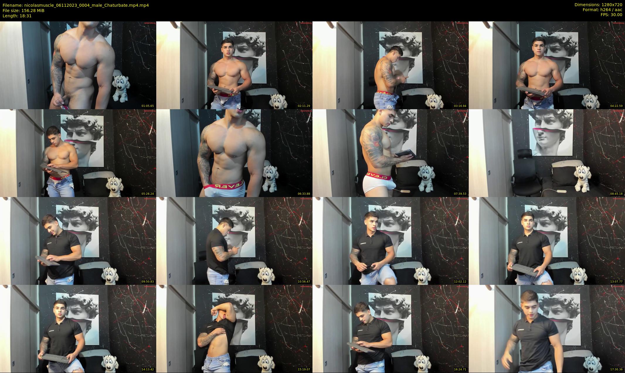 nicolasmuscle — 19 minute Chaturbate male cam show recording, 720p, Nov 6, 2023