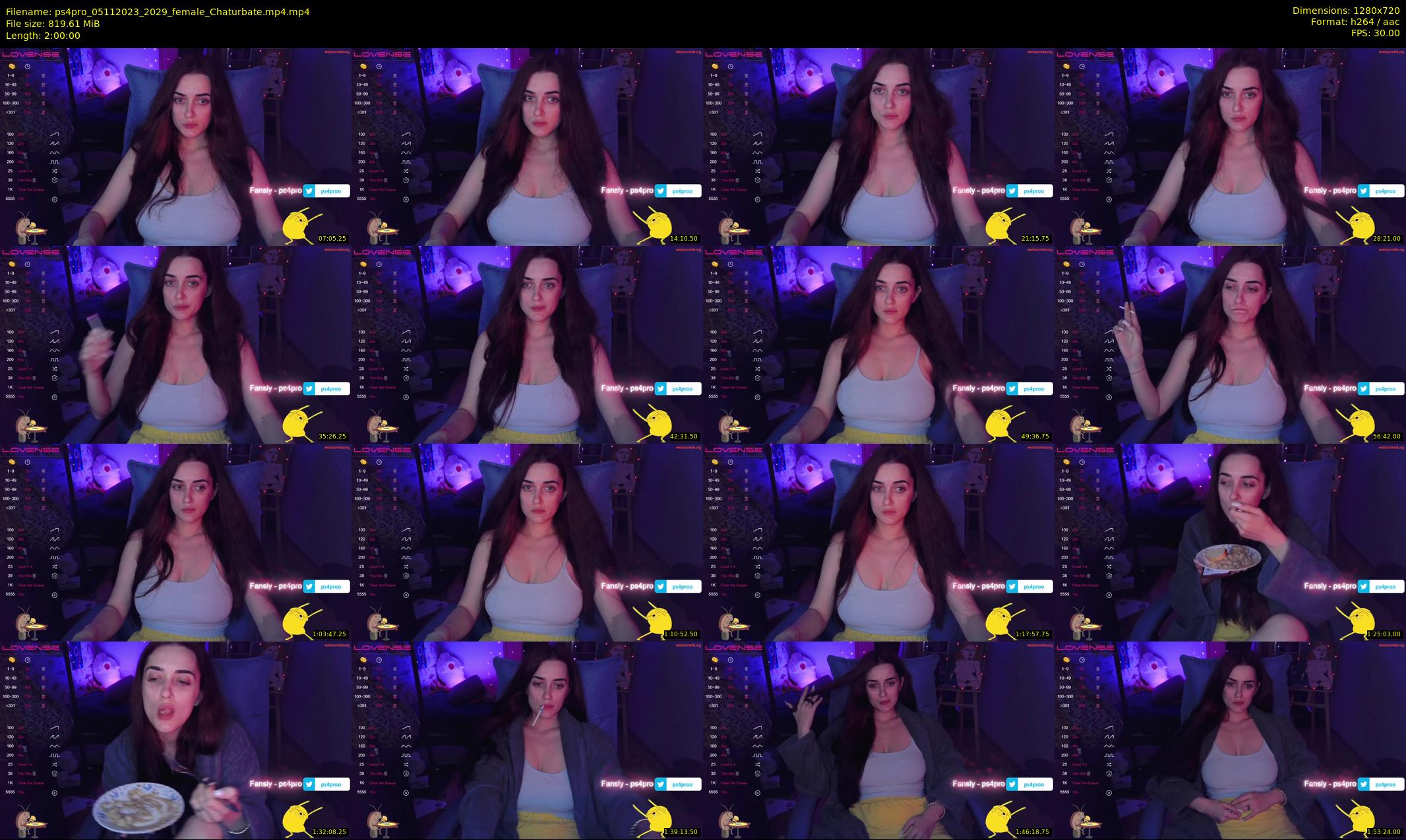 ps4pro — 120 minute Chaturbate female cam show recording, 720p, Nov 5, 2023