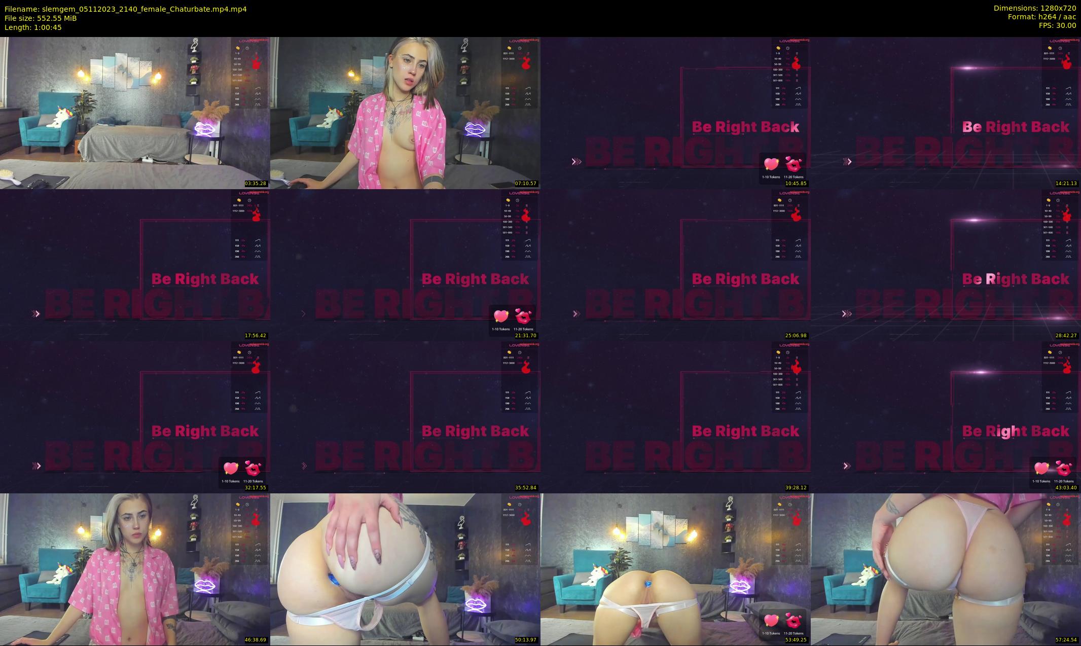 slemgem — 61 minute Chaturbate couple cam show recording, 720p, Nov 5, 2023