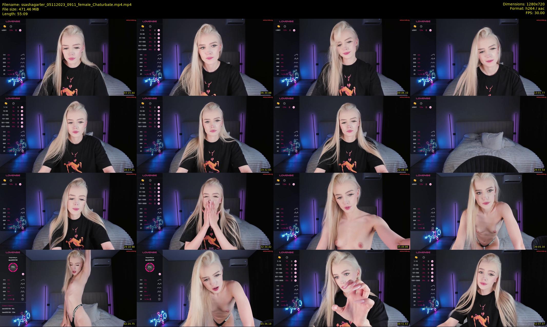 ssashagarter — 56 minute Chaturbate female cam show recording, 720p, Nov 5, 2023