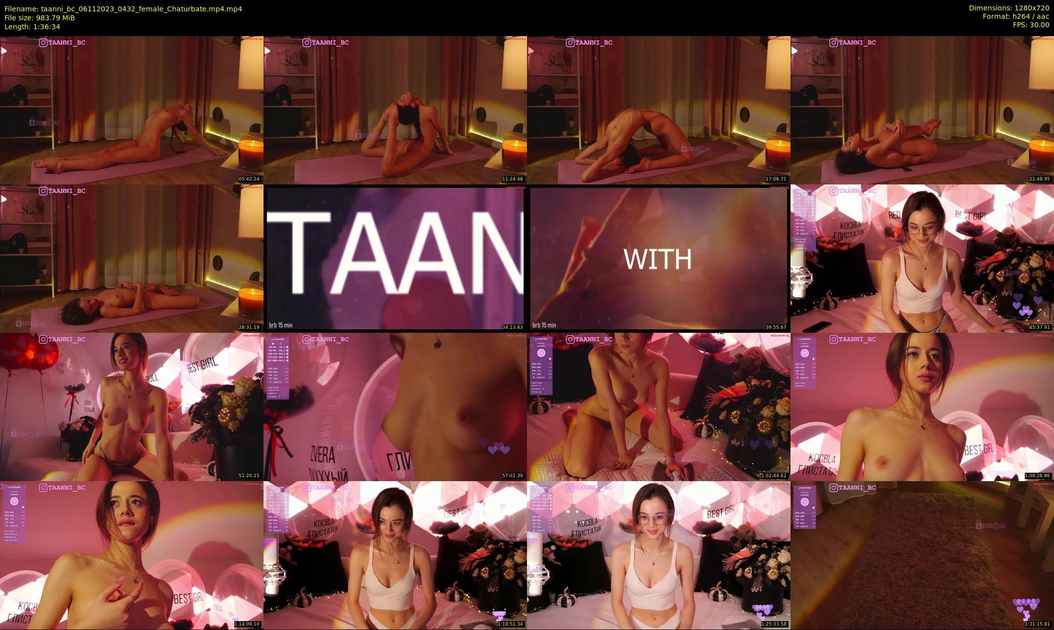 taanni_bc — 97 minute Chaturbate female cam show recording, 720p, Nov 6, 2023