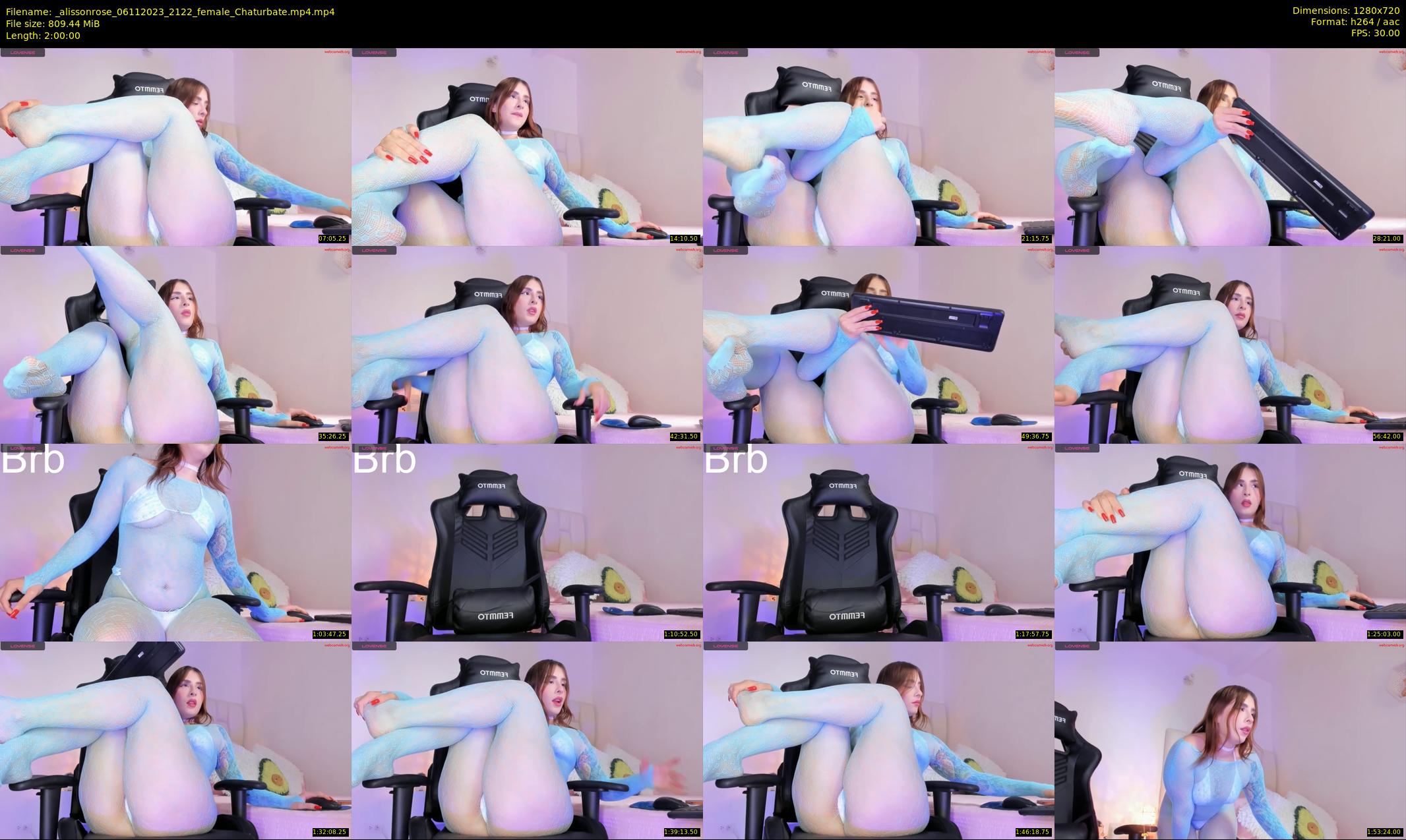 _alissonrose — 120 minute Chaturbate female cam show recording, 720p, Nov 6, 2023