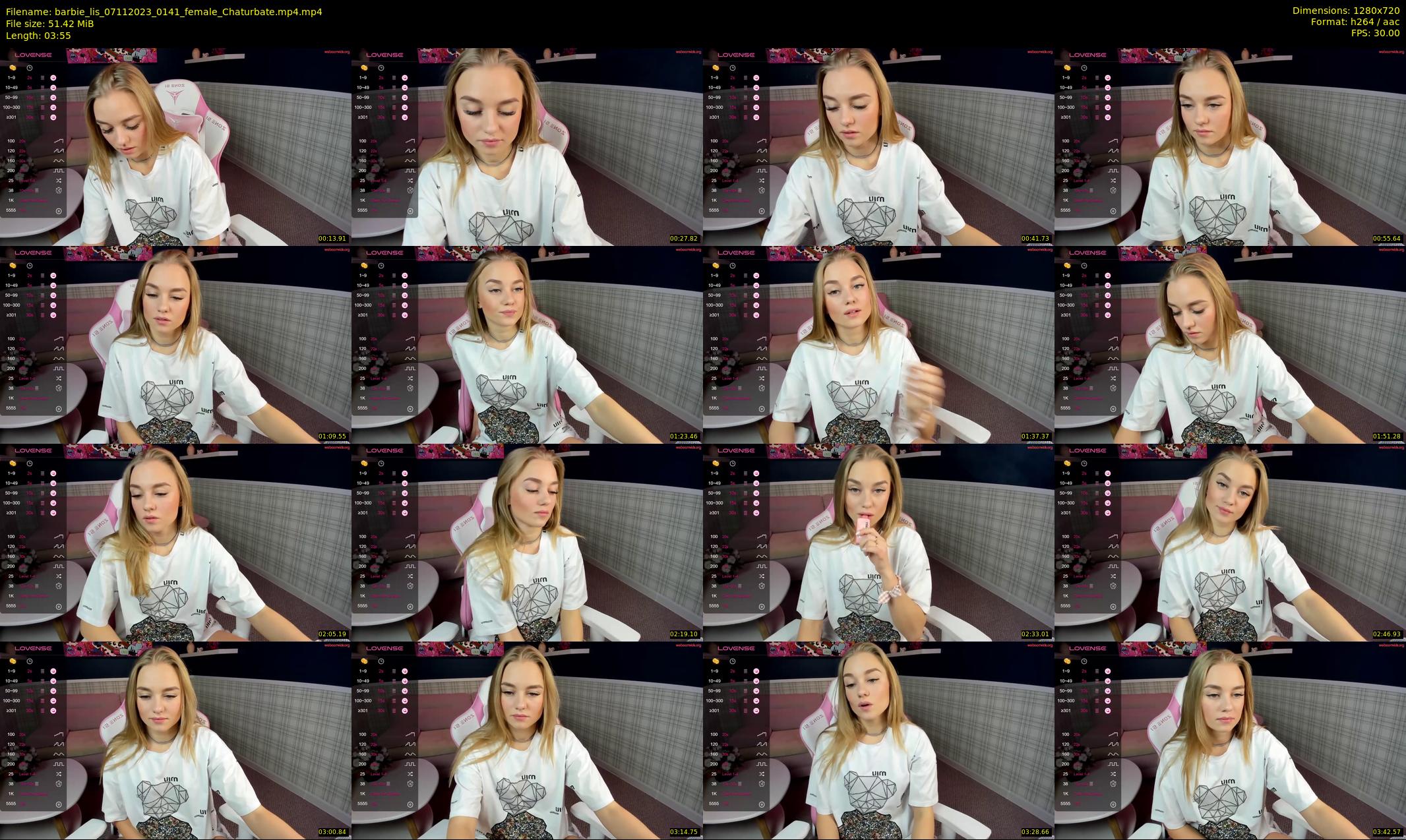 barbie_lis — 4 minute Chaturbate female cam show recording, 720p, Nov 7, 2023